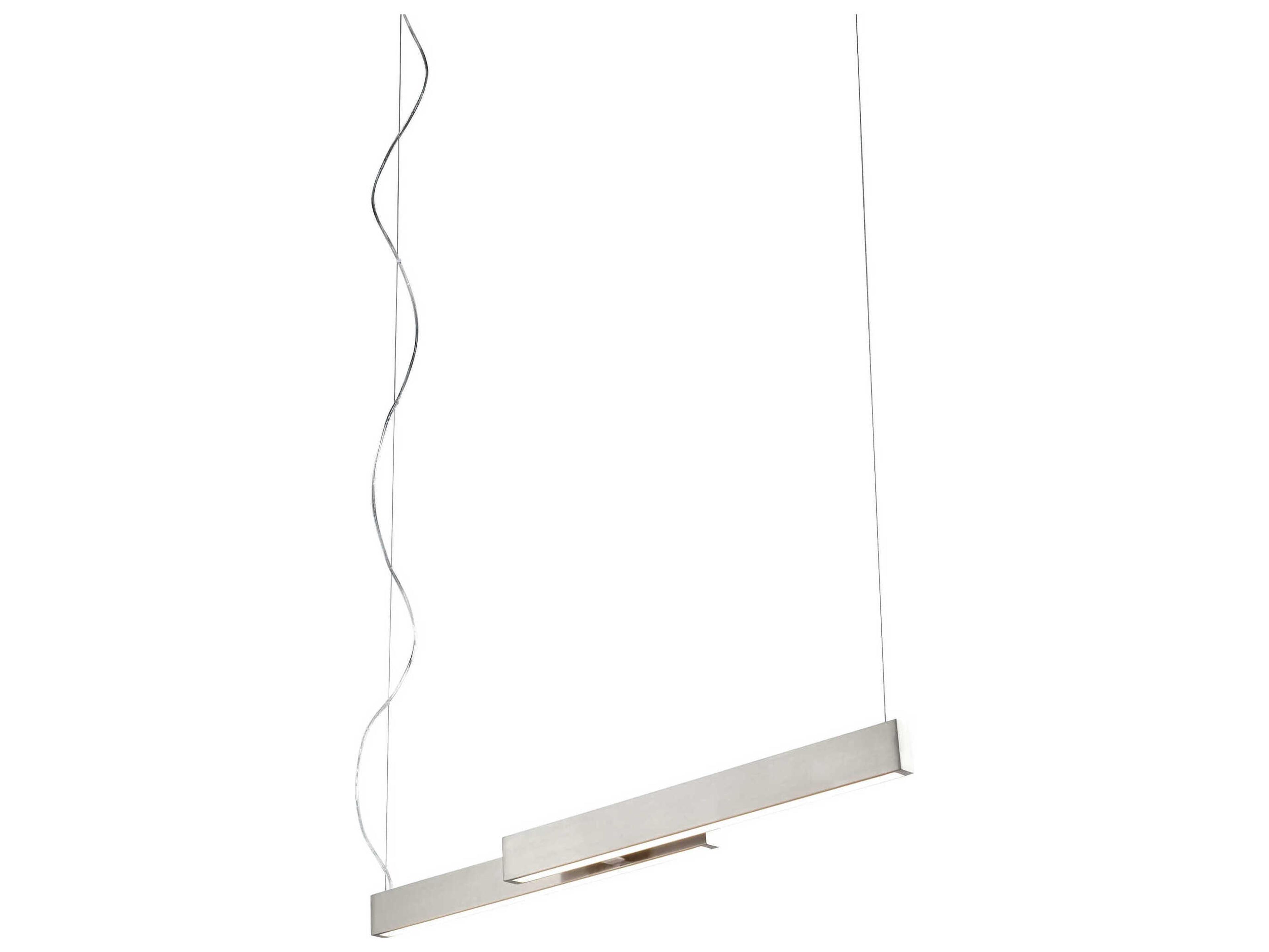 Oxygen by Quorum Klone 2-Light Satin Nickel Linear Island Pendant