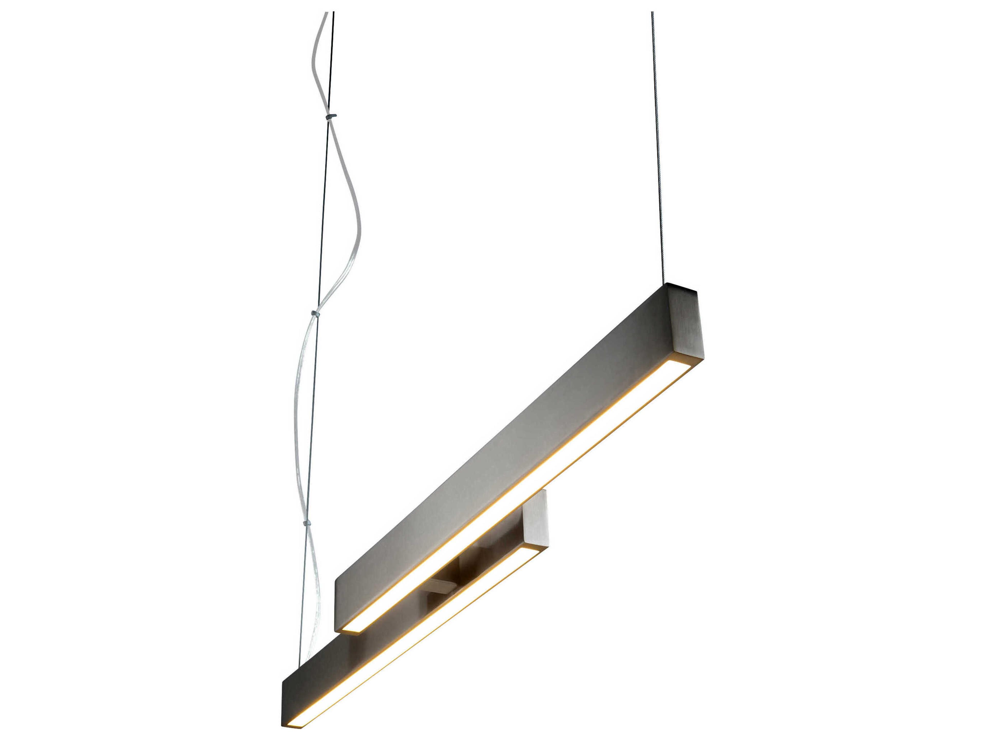 Oxygen by Quorum Klone 2-Light Satin Nickel Linear Island Pendant