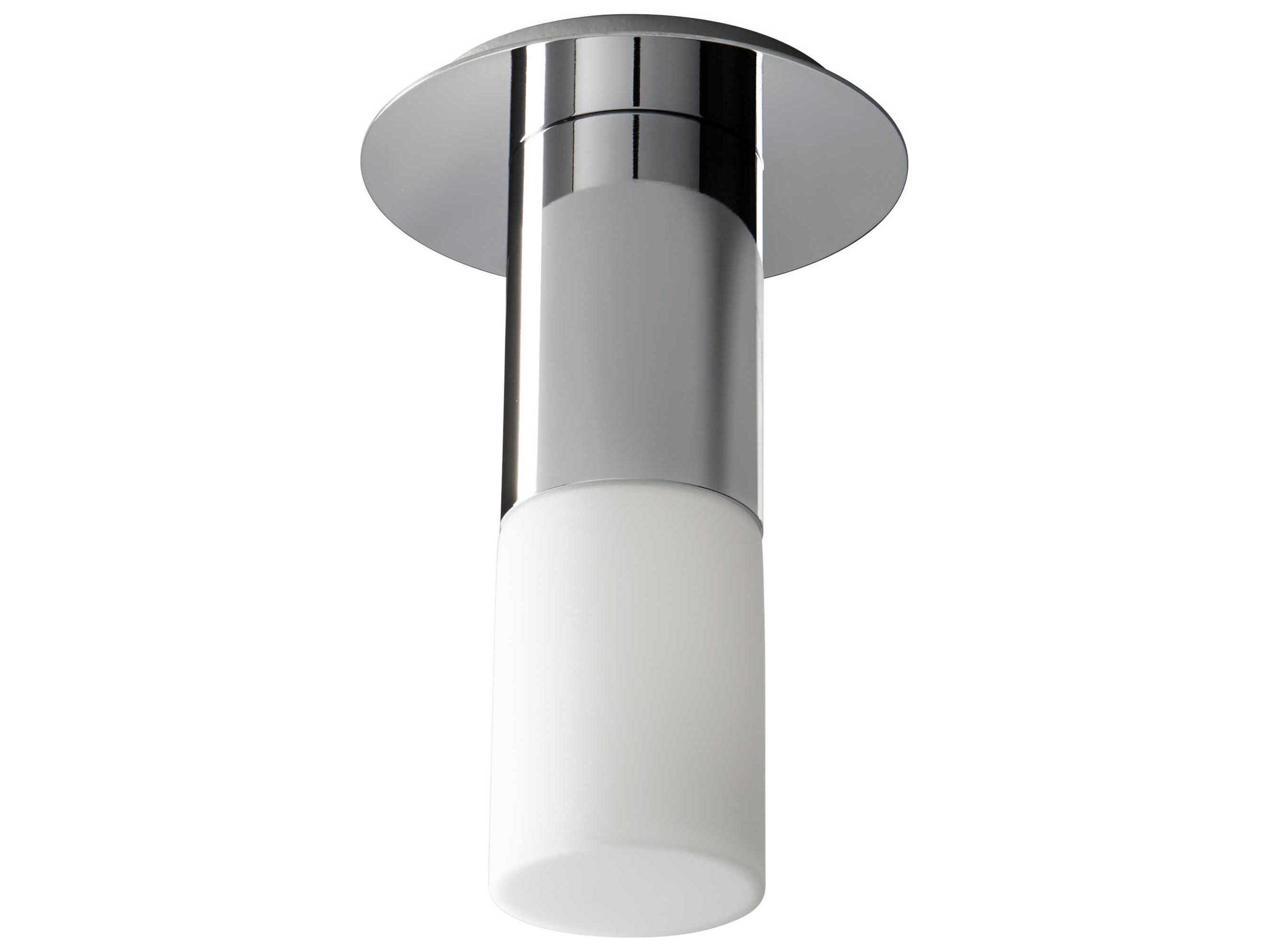 Pilar 1-Light Polished Nickel Cylinder Flush Mount