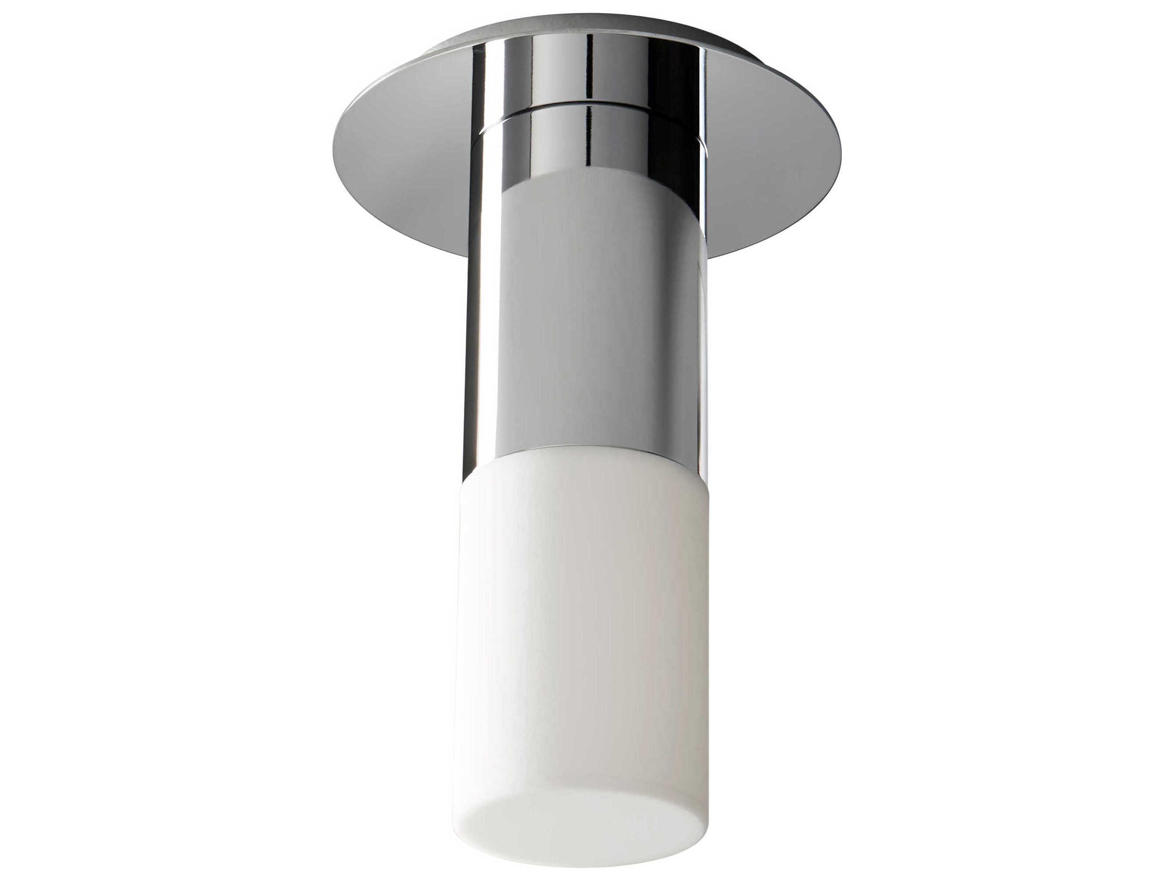 Pilar 1-Light Polished Nickel Cylinder Flush Mount