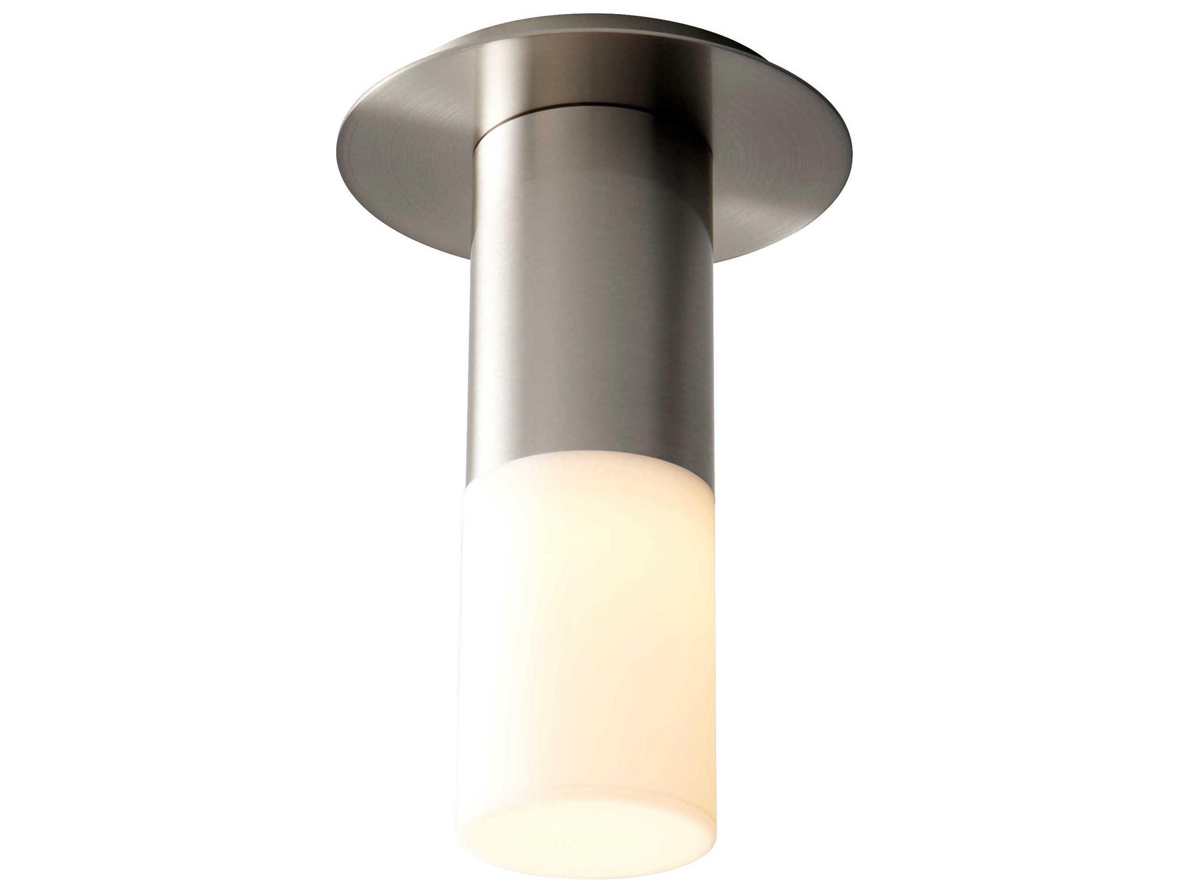 Oxygen by Quorum Pilar 1-Light Satin Nickel Cylinder Flush Mount