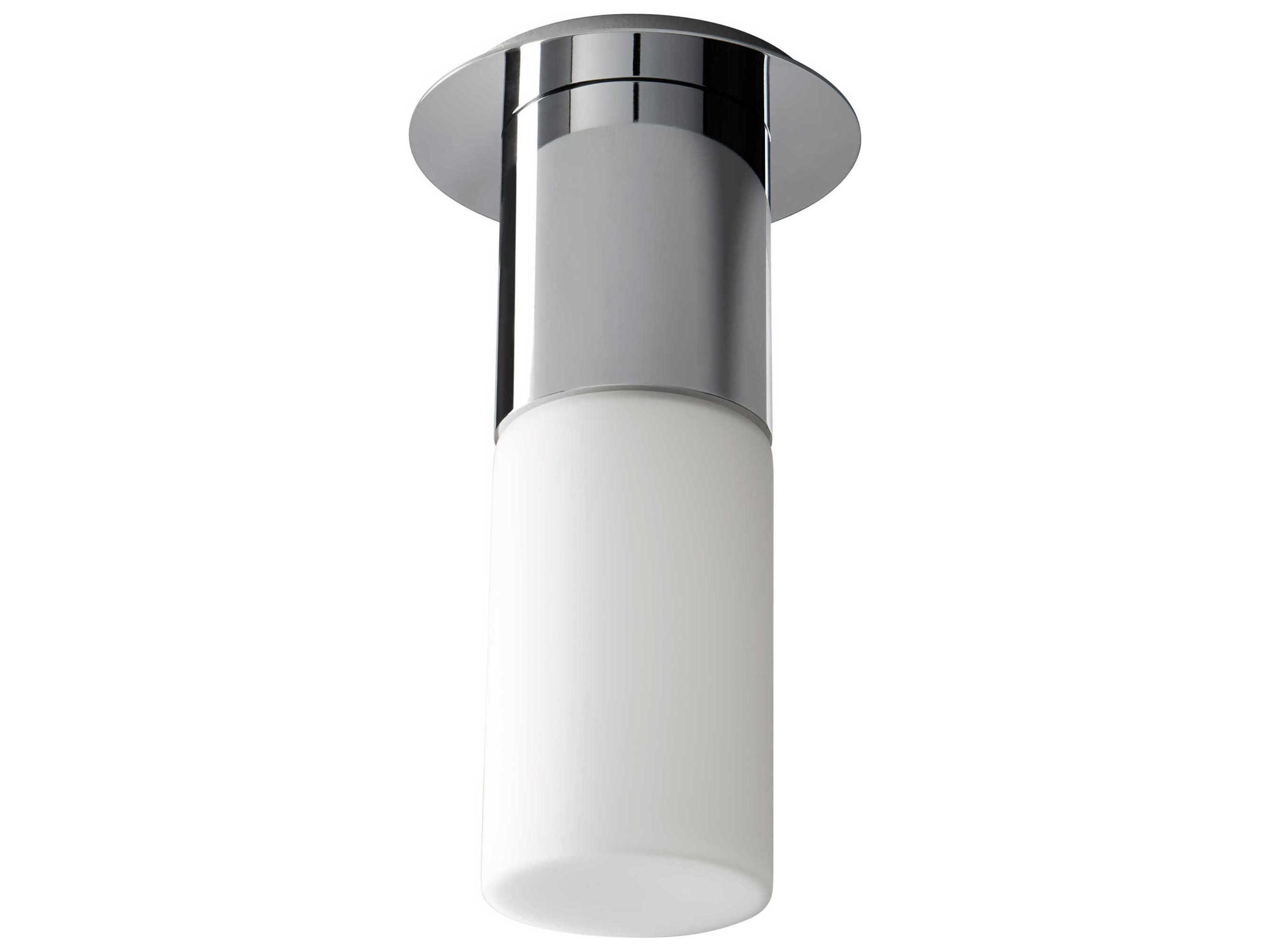 Pilar 1-Light Polished Nickel Cylinder Flush Mount