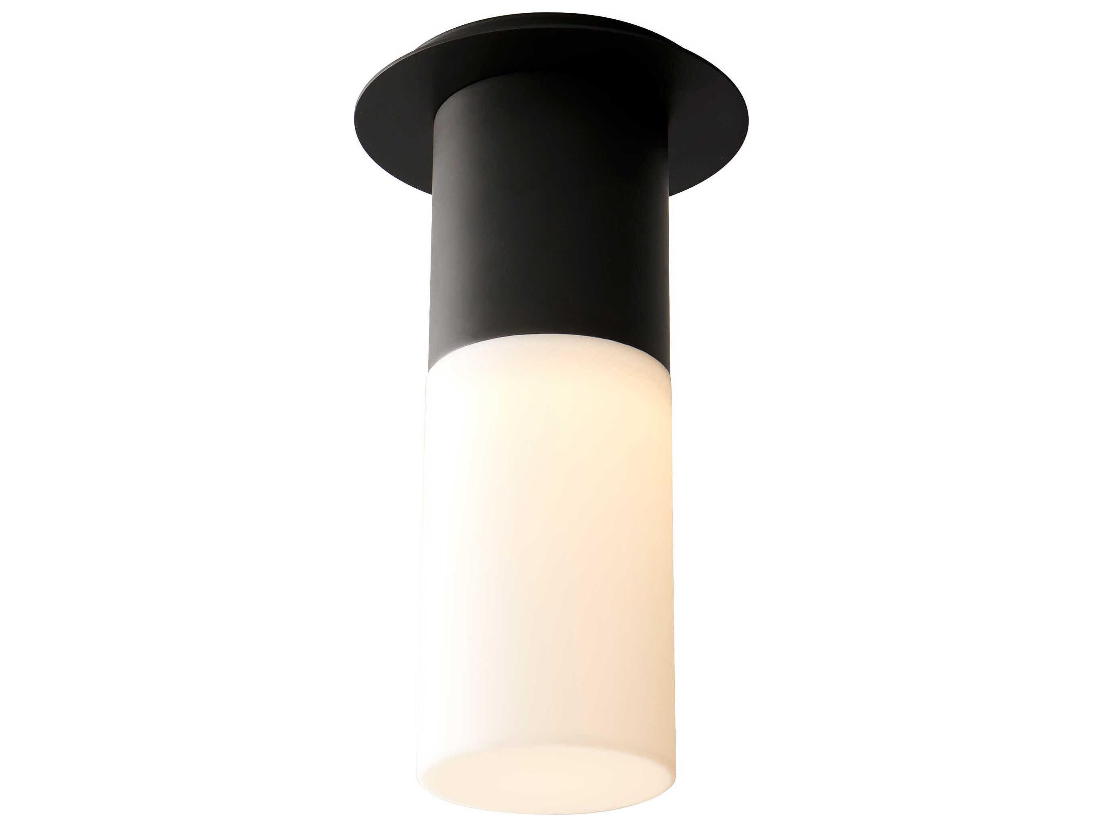 Oxygen by Quorum Pilar 1-Light Black Cylinder Flush Mount
