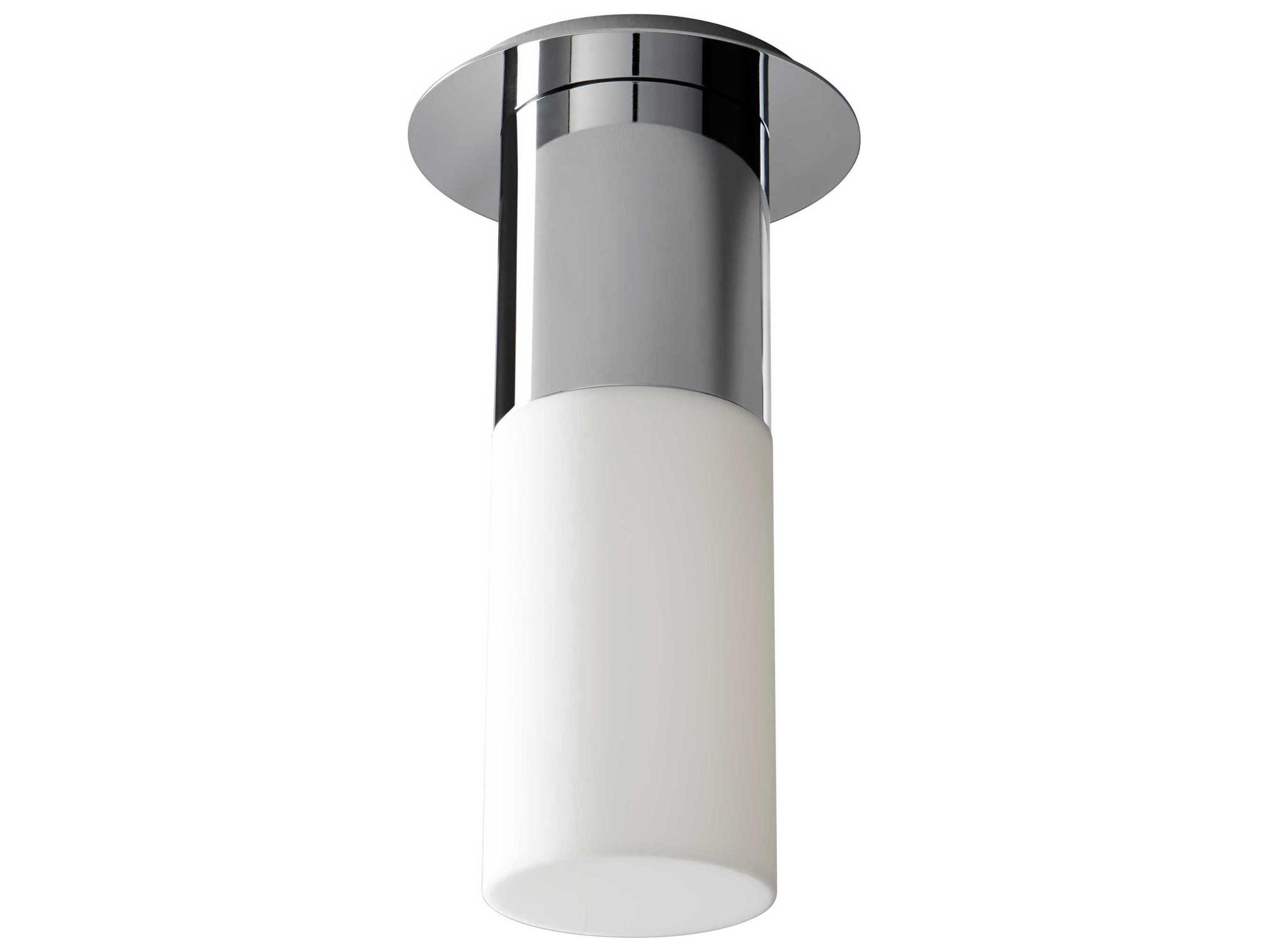 Oxygen by Quorum Pilar 1-Light Polished Nickel Cylinder Flush Mount