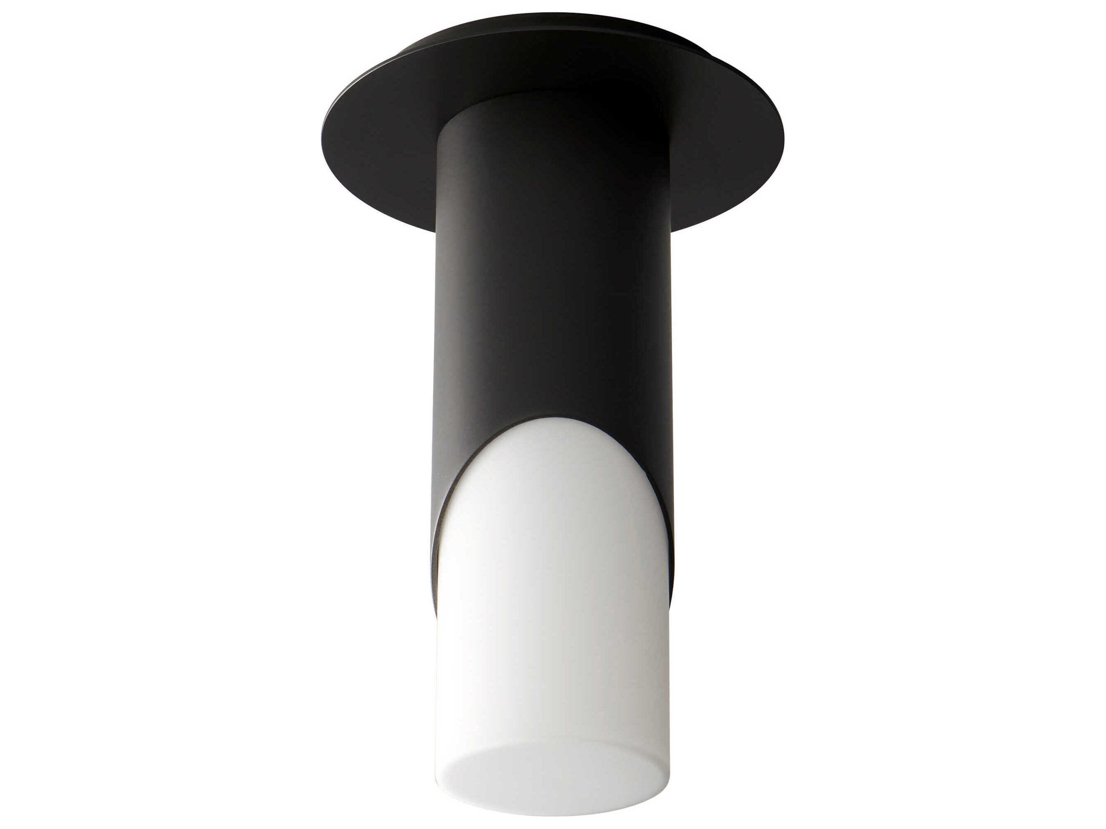 Ellipse 1-Light Black Cylinder Flush Mount