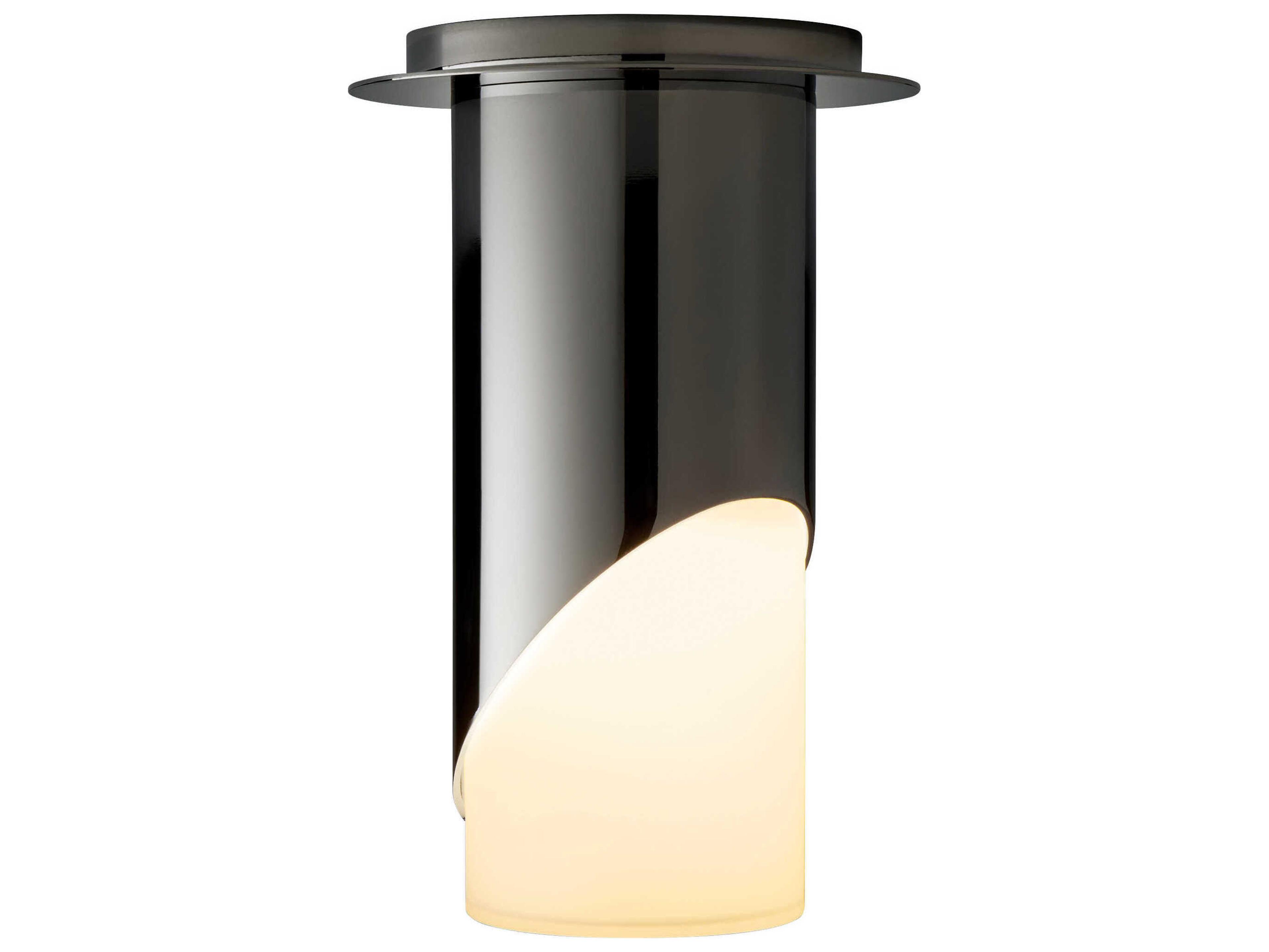 Oxygen by Quorum Ellipse 1-Light Polished Nickel Cylinder Flush Mount