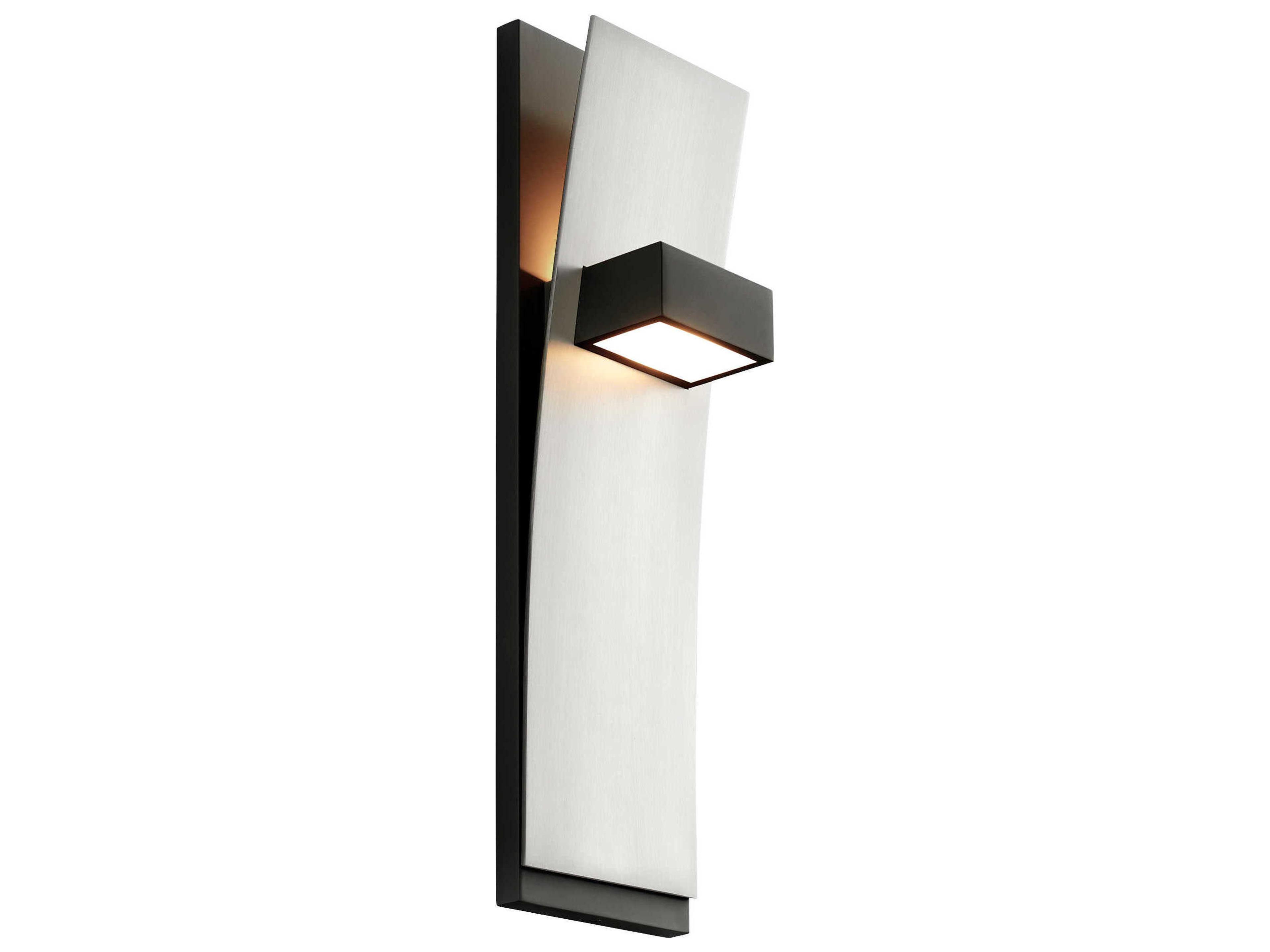 Oxygen by Quorum Dario 2-Light Black Satin Nickel Wall Sconce