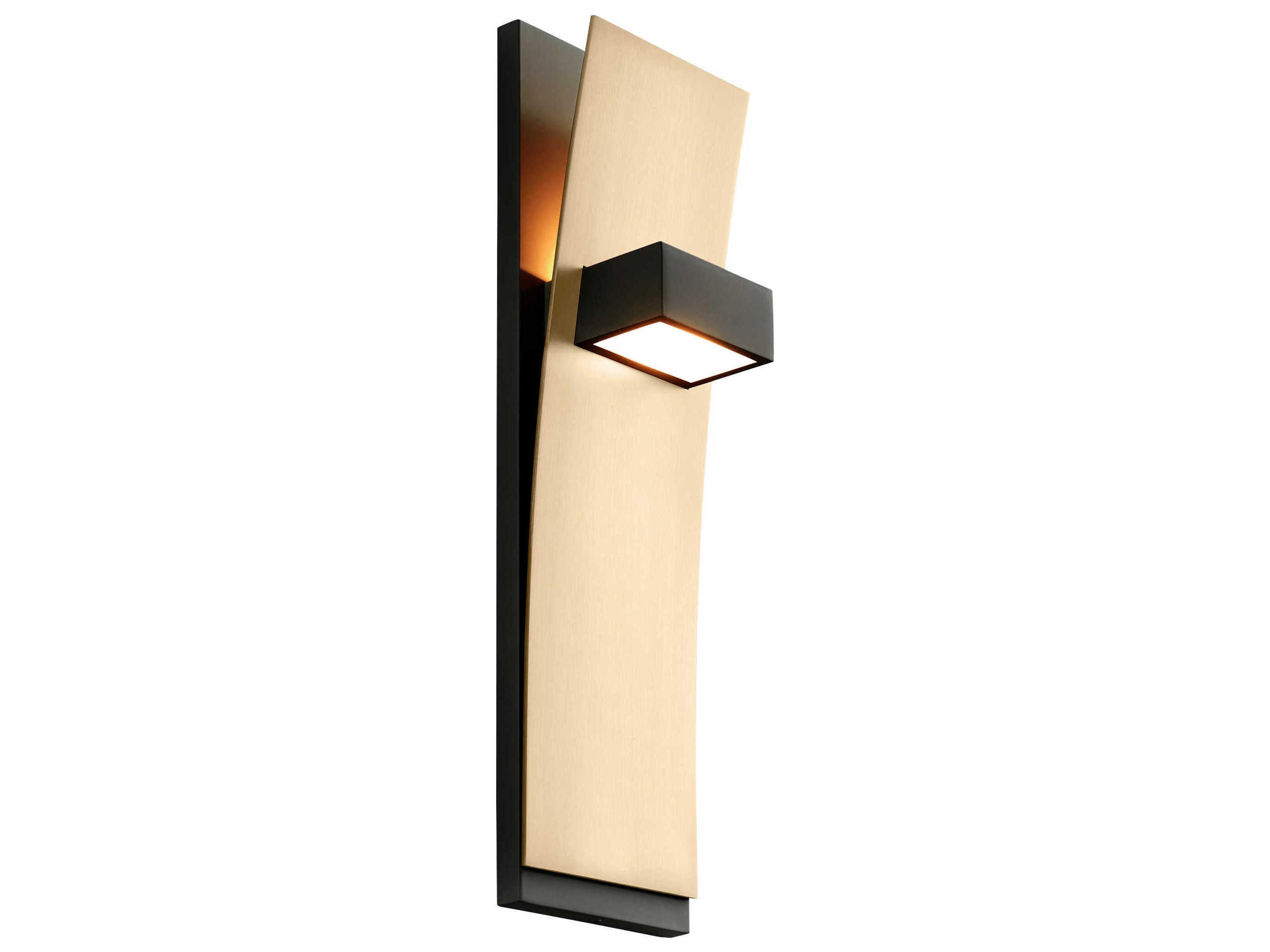 Oxygen by Quorum Dario 2-Light Black Aged Brass Wall Sconce