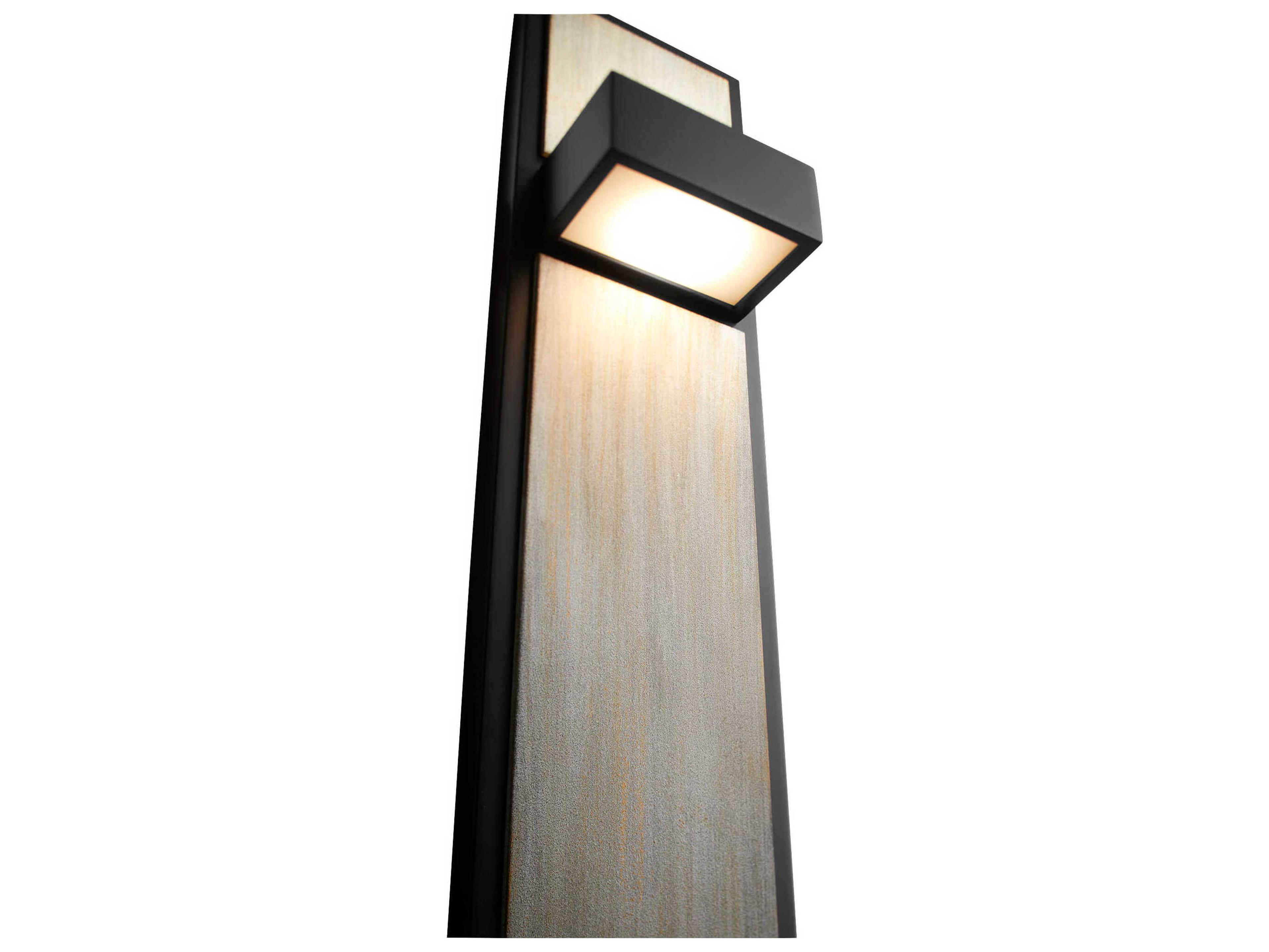 Oxygen by Quorum Guapo 2-Light Black Weathered Oak Wall Sconce