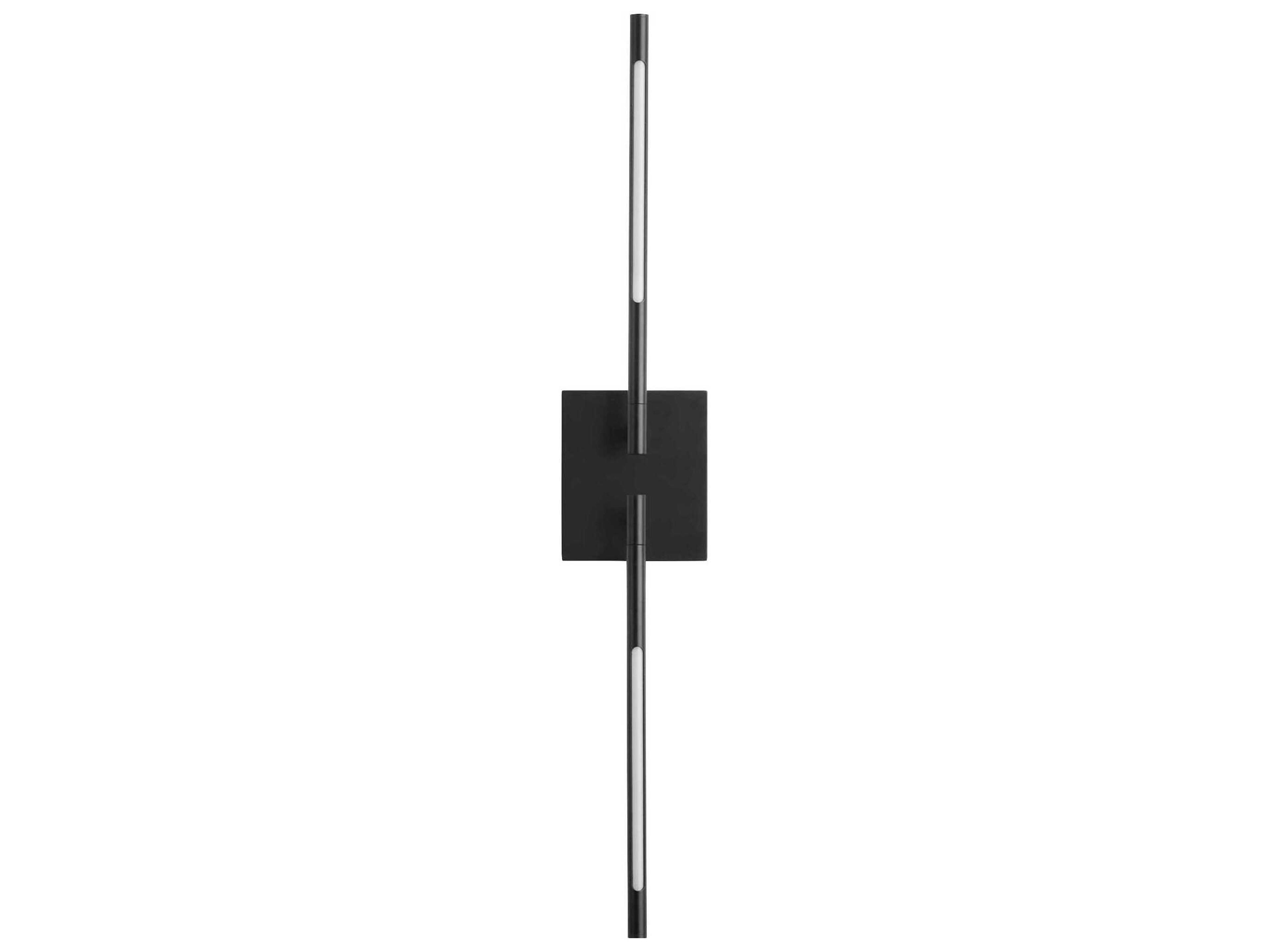 Palillos 2-Light Black Wall Sconce