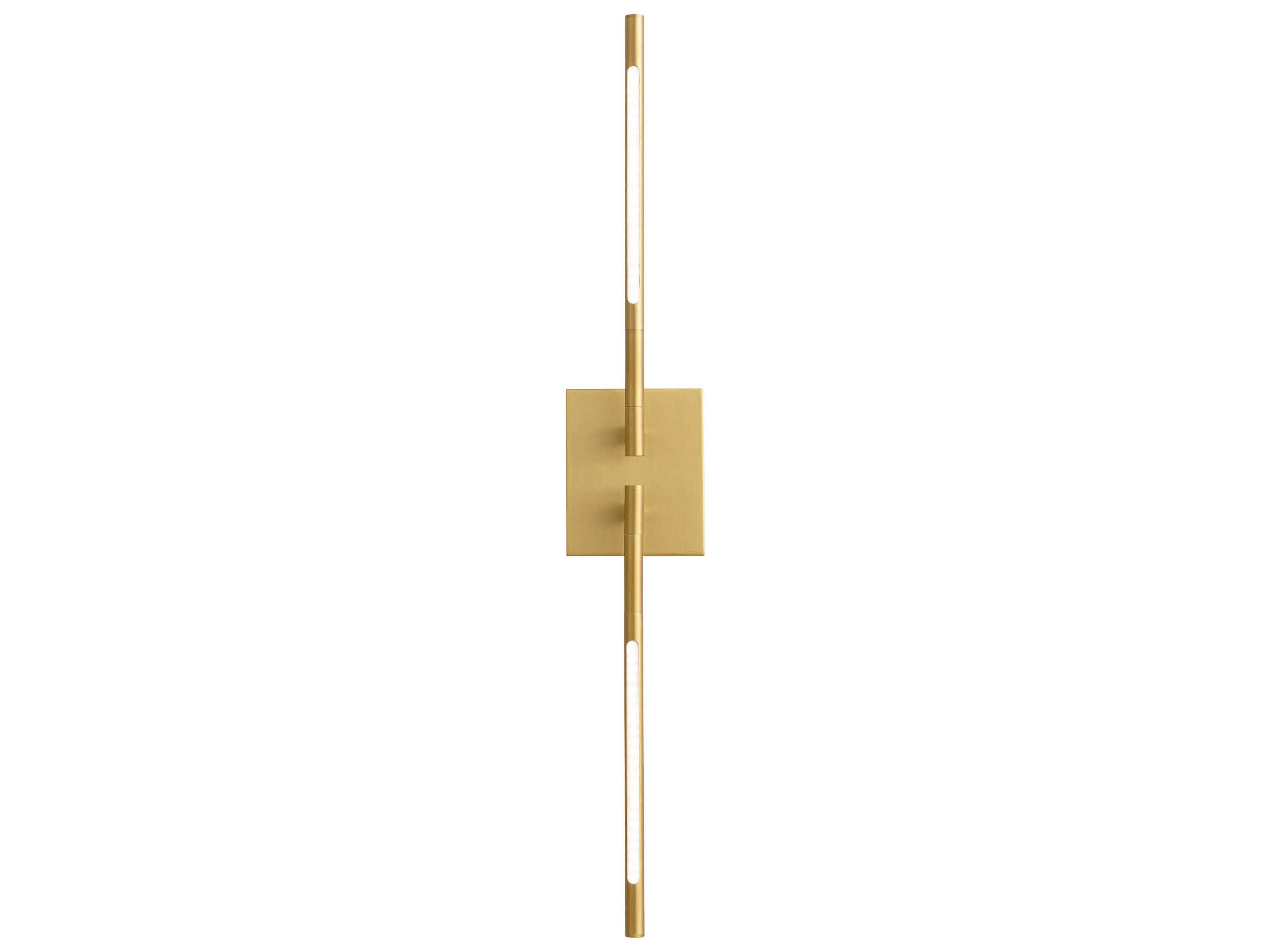 Oxygen by Quorum Palillos 2-Light Aged Brass Wall Sconce