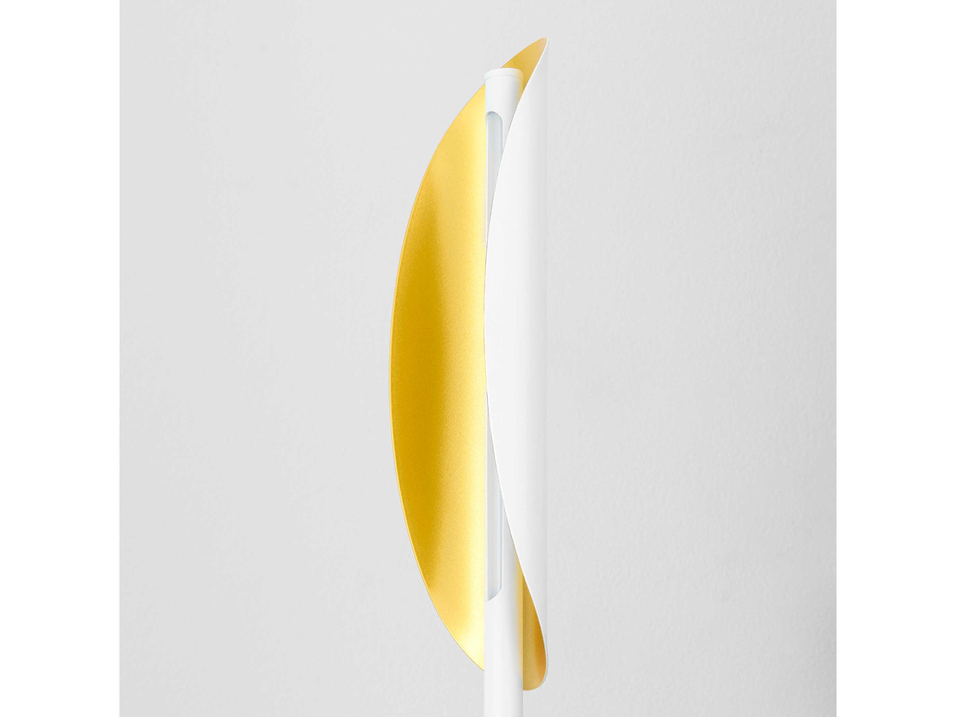 Oxygen by Quorum Pivot 1-Light White Aged Brass Wall Sconce