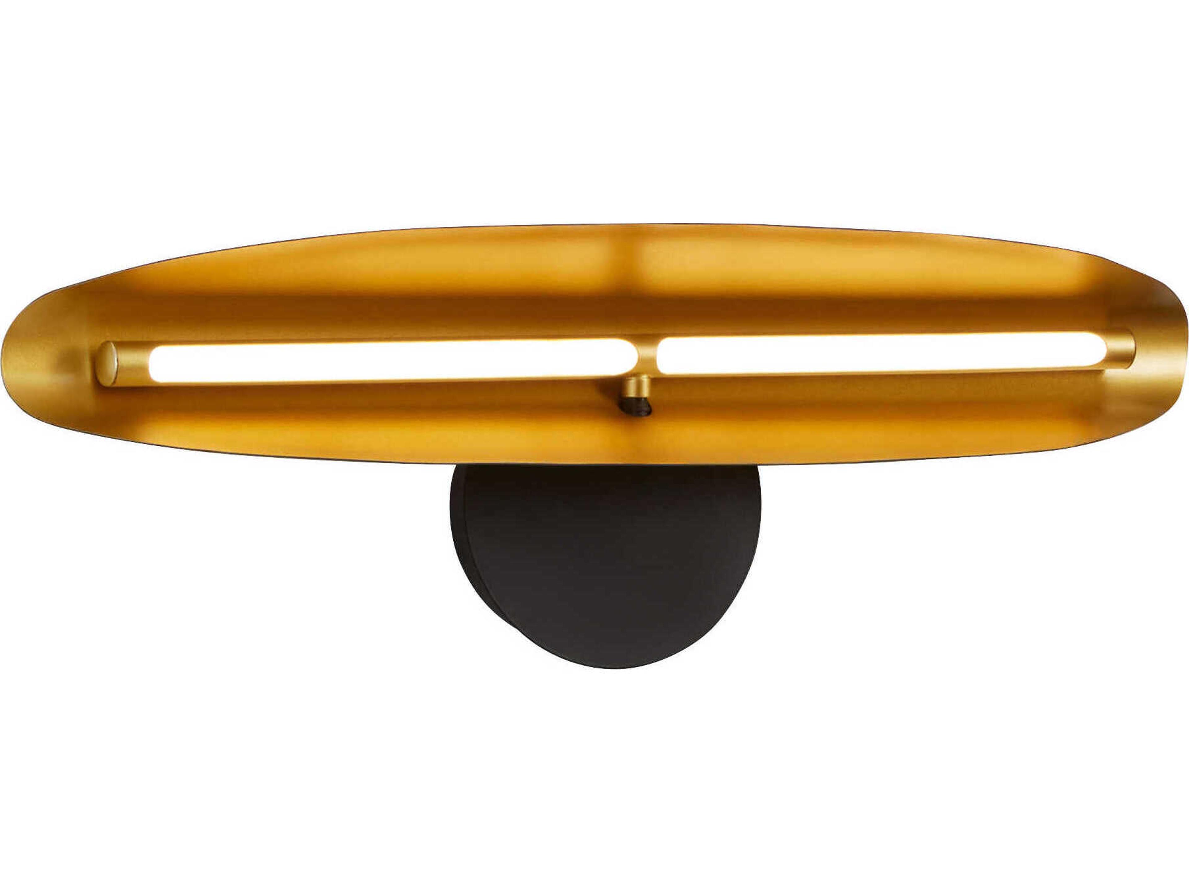 Oxygen by Quorum Pivot 1-Light Black Aged Brass Wall Sconce