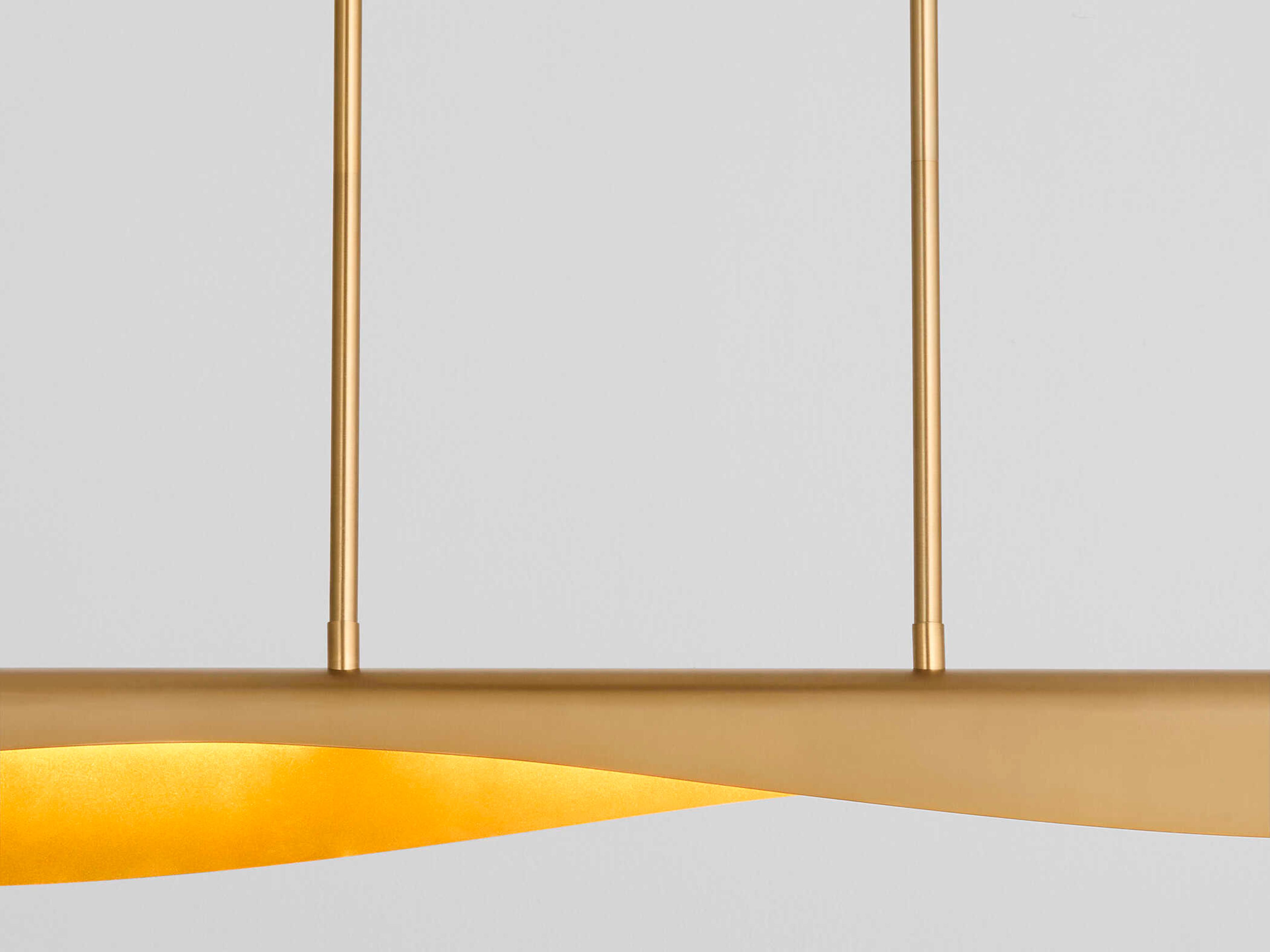 Oxygen by Quorum Pivot 1-Light Aged Brass Linear Island Pendant