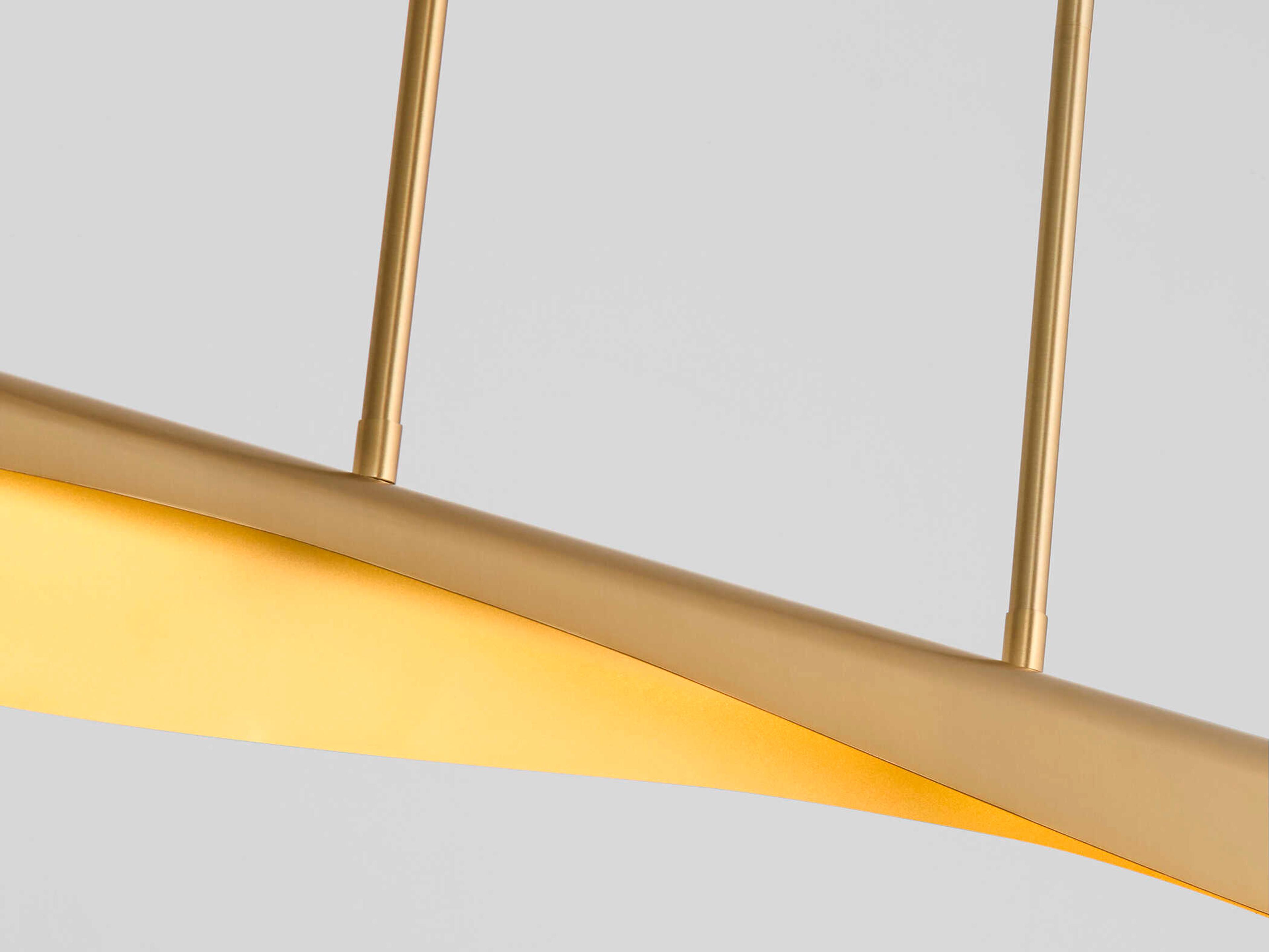 Oxygen by Quorum Pivot 1-Light Aged Brass Linear Island Pendant