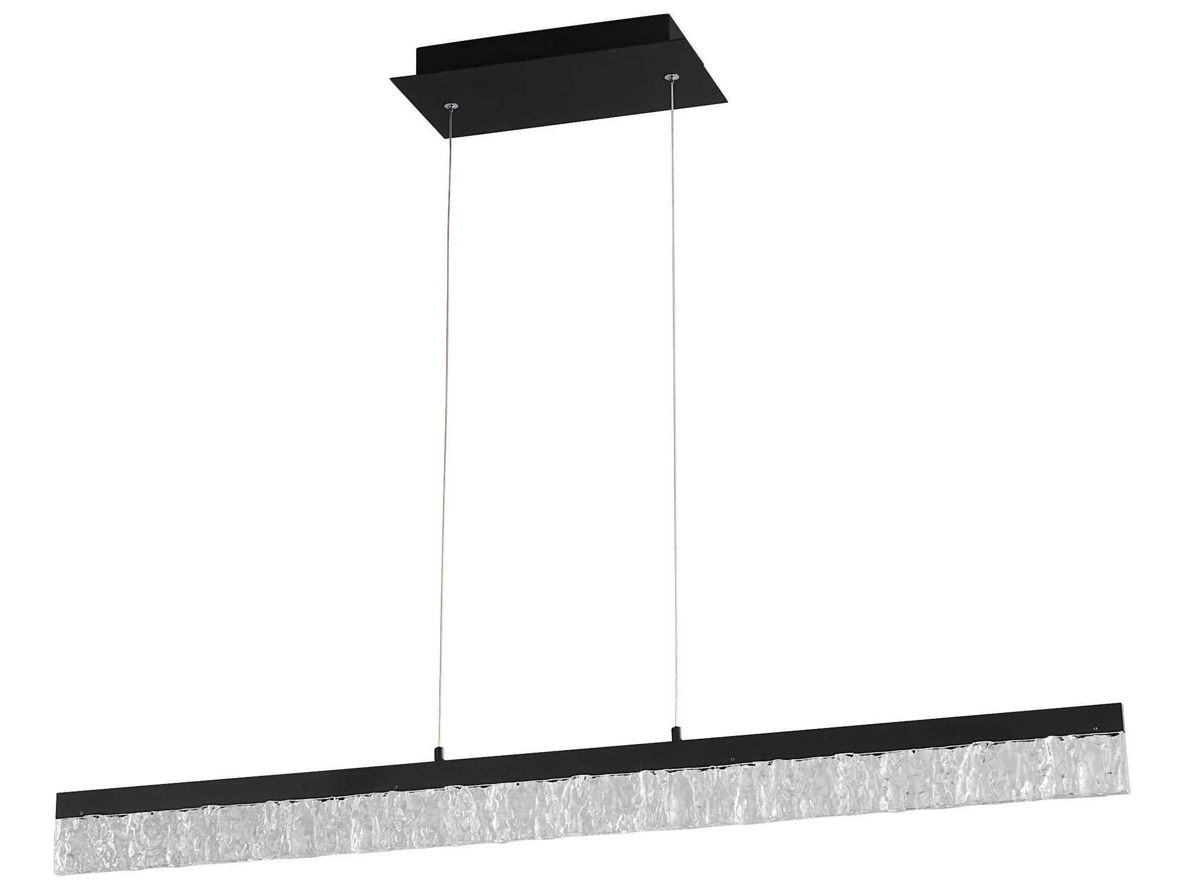 Landon 1-Light Black Linear Island Pendant
