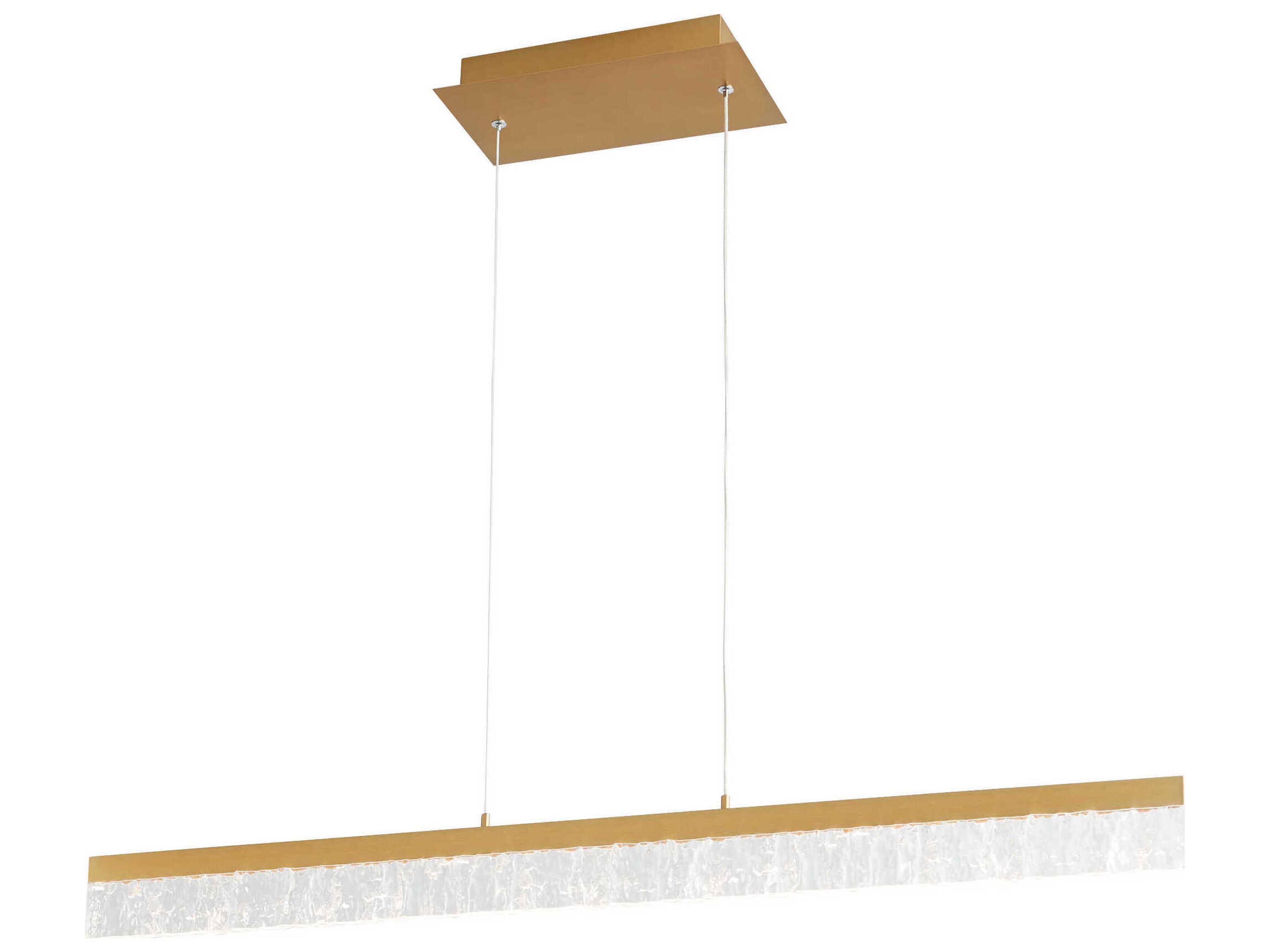Oxygen by Quorum Landon 1-Light Aged Brass Linear Island Pendant