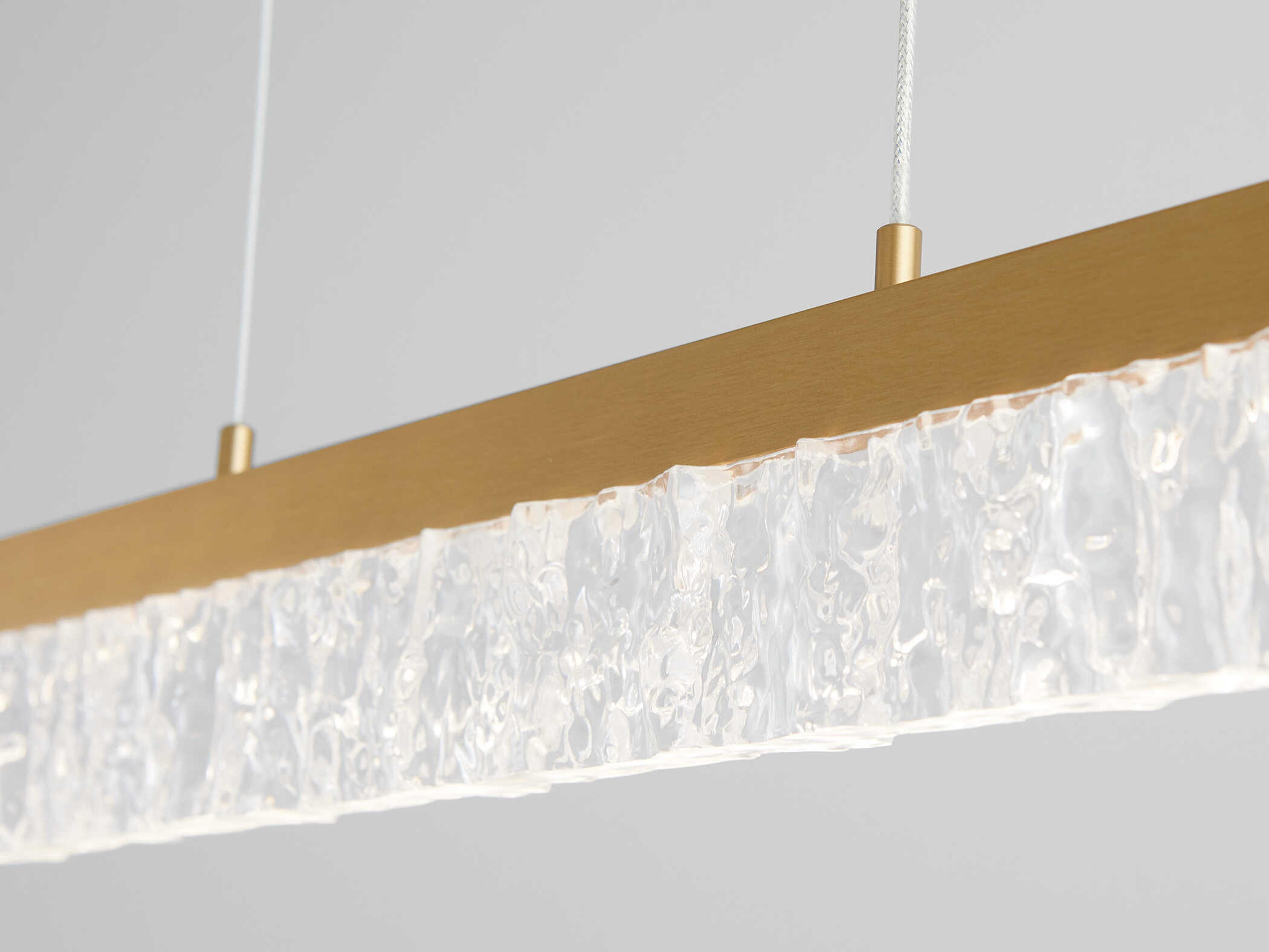 Oxygen by Quorum Landon 1-Light Aged Brass Linear Island Pendant