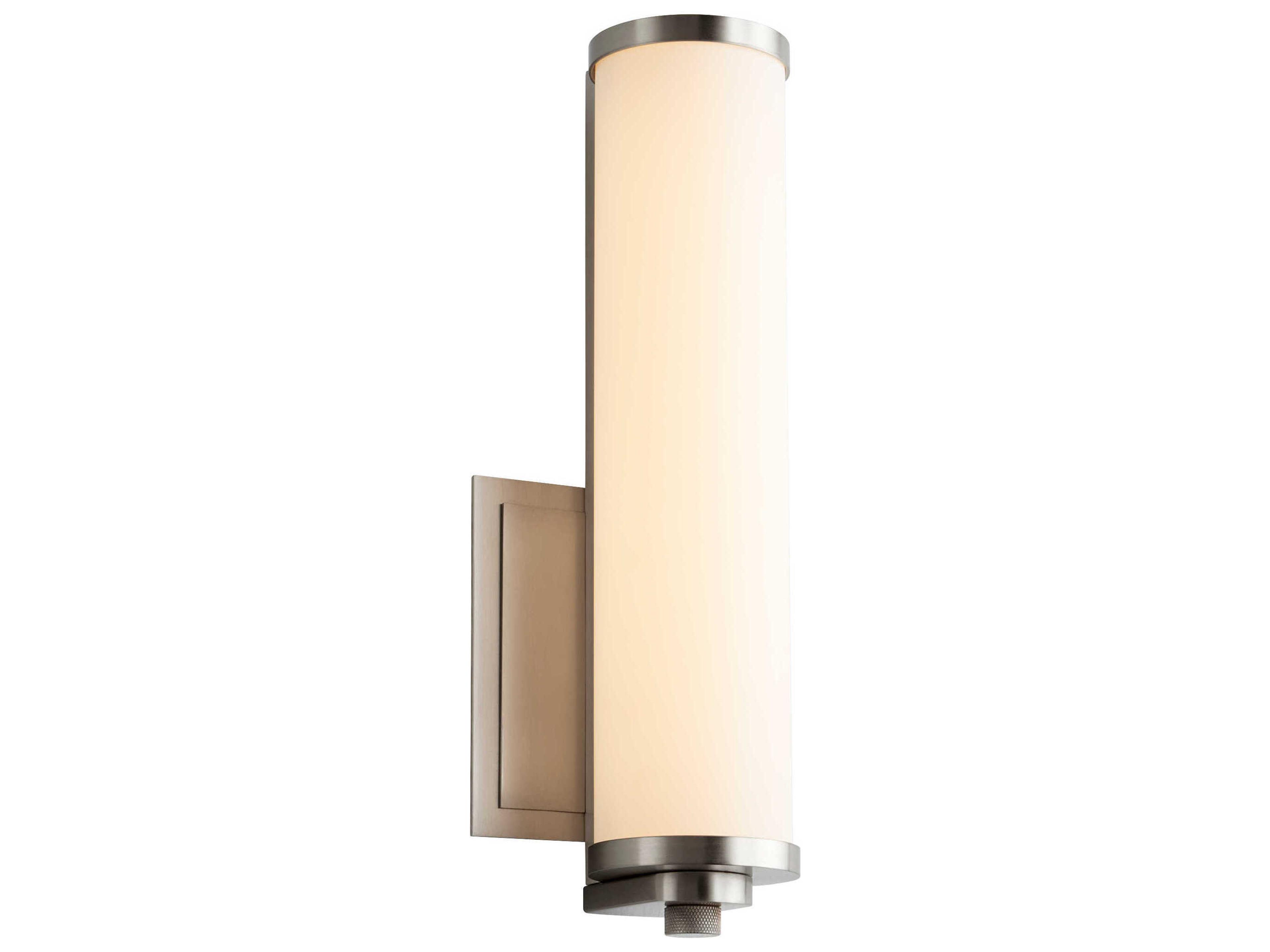Oxygen by Quorum Tempus 1-Light Satin Nickel Wall Sconce