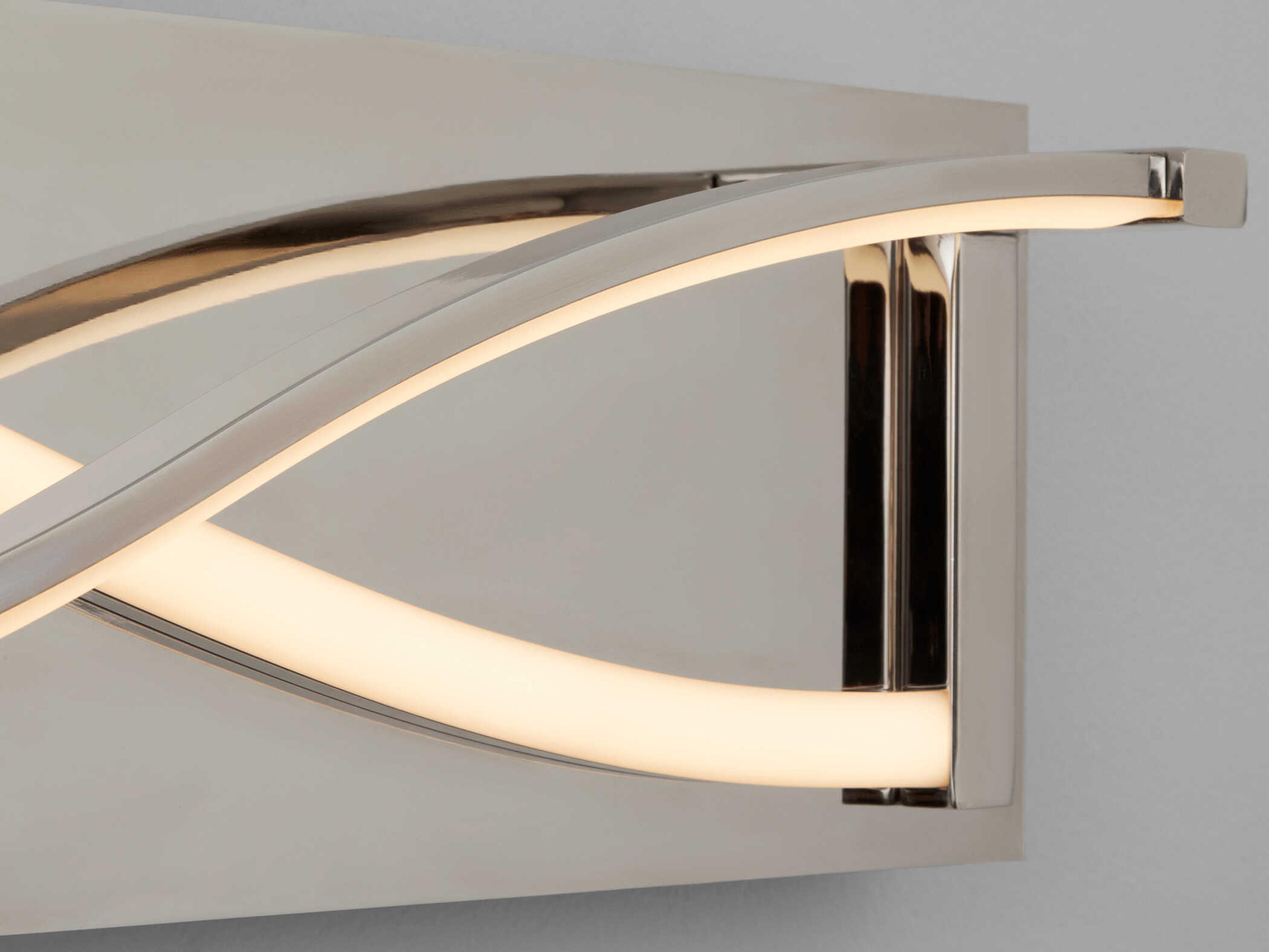 Oxygen by Quorum Hyperion 2-Light Polished Nickel Vanity Light