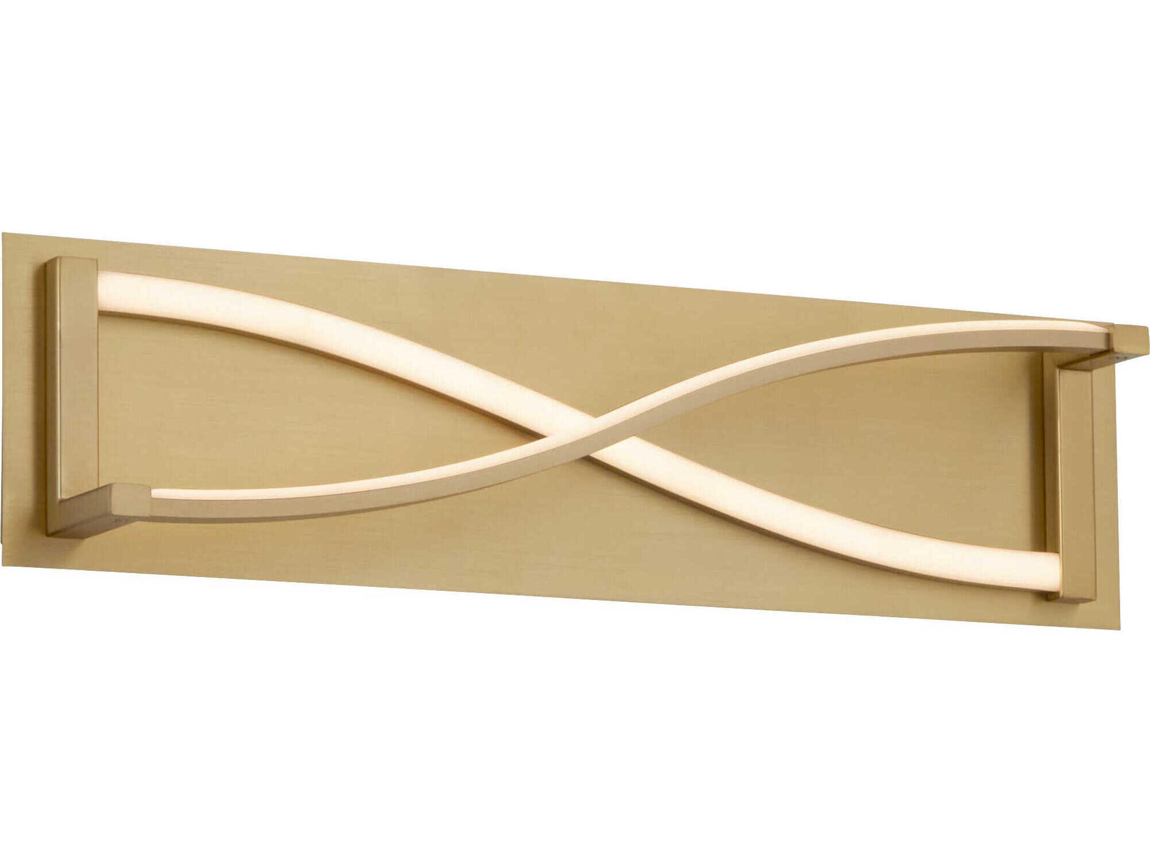 Oxygen by Quorum Hyperion 2-Light Aged Brass Vanity Light