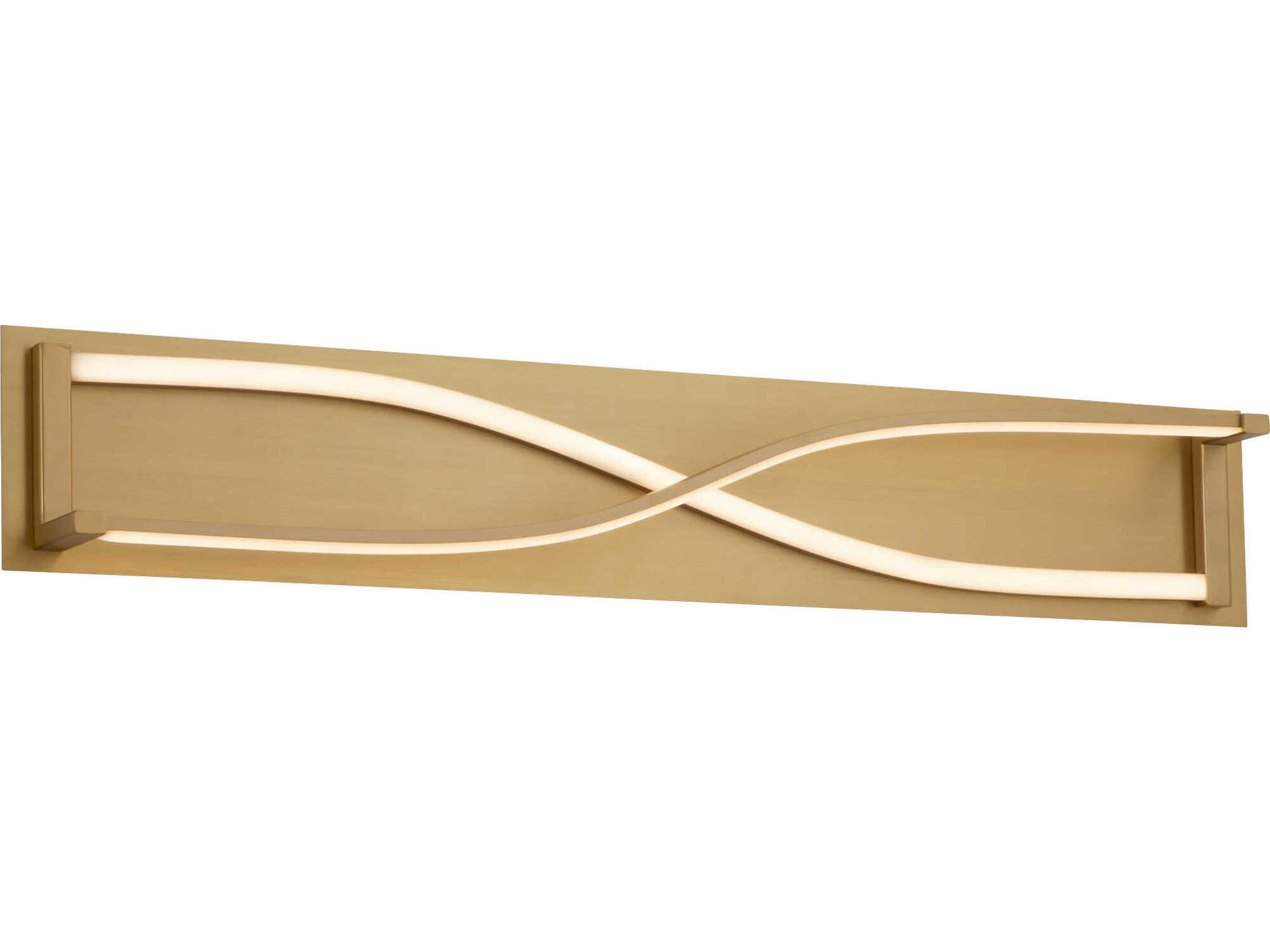 Oxygen by Quorum Hyperion 2-Light Aged Brass Vanity Light