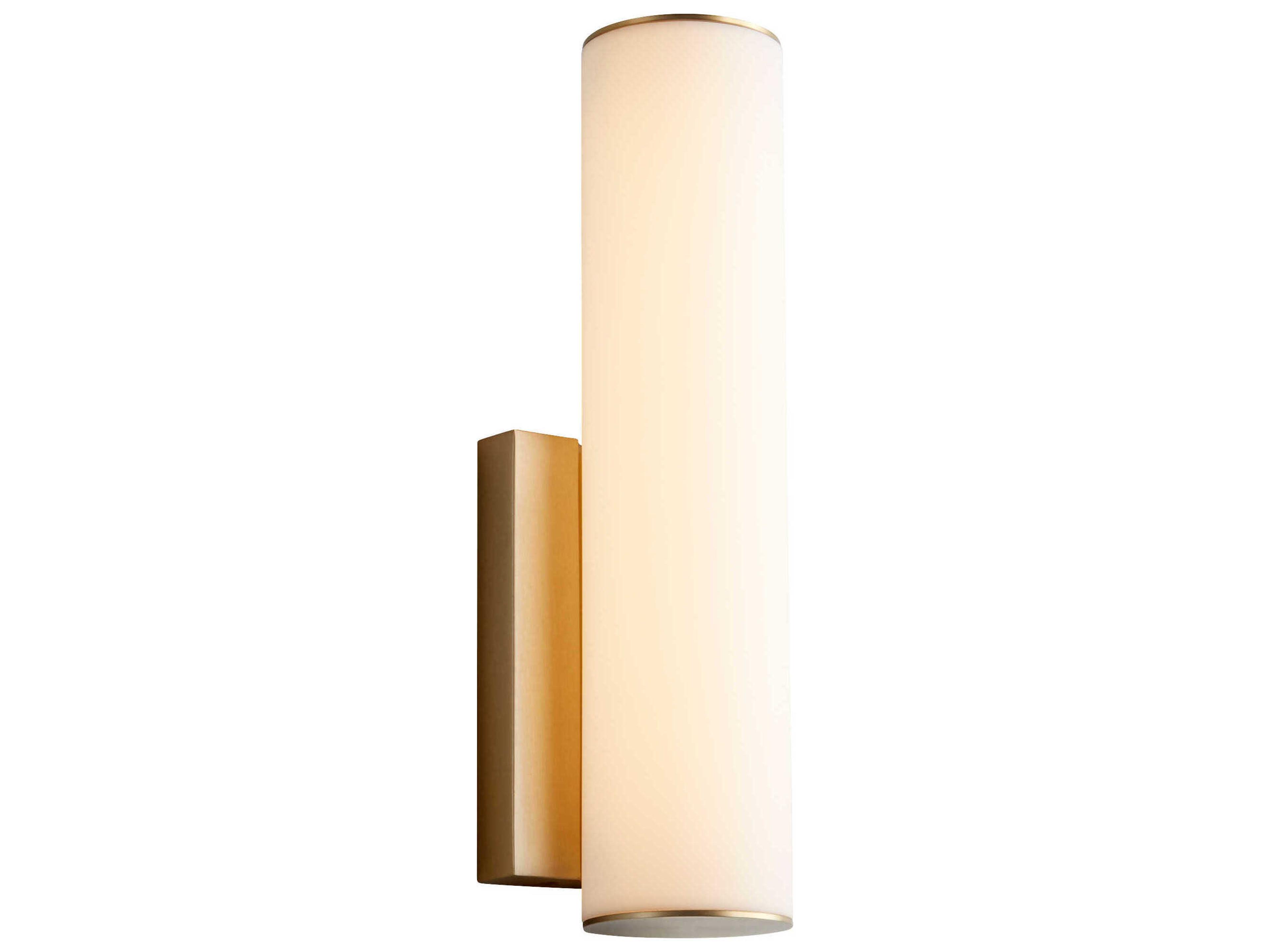 Oxygen by Quorum Fugit 1-Light Aged Brass Wall Sconce