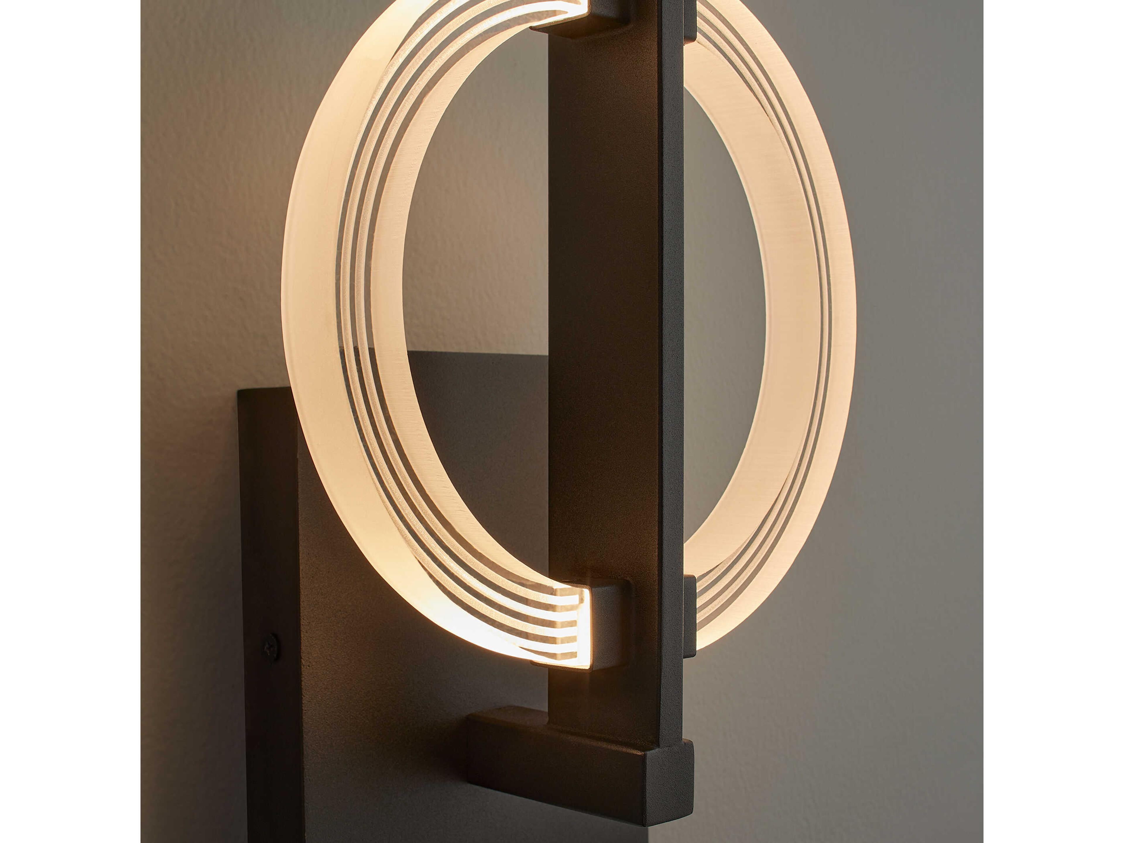 Oxygen by Quorum Arena 1-Light Black Wall Sconce