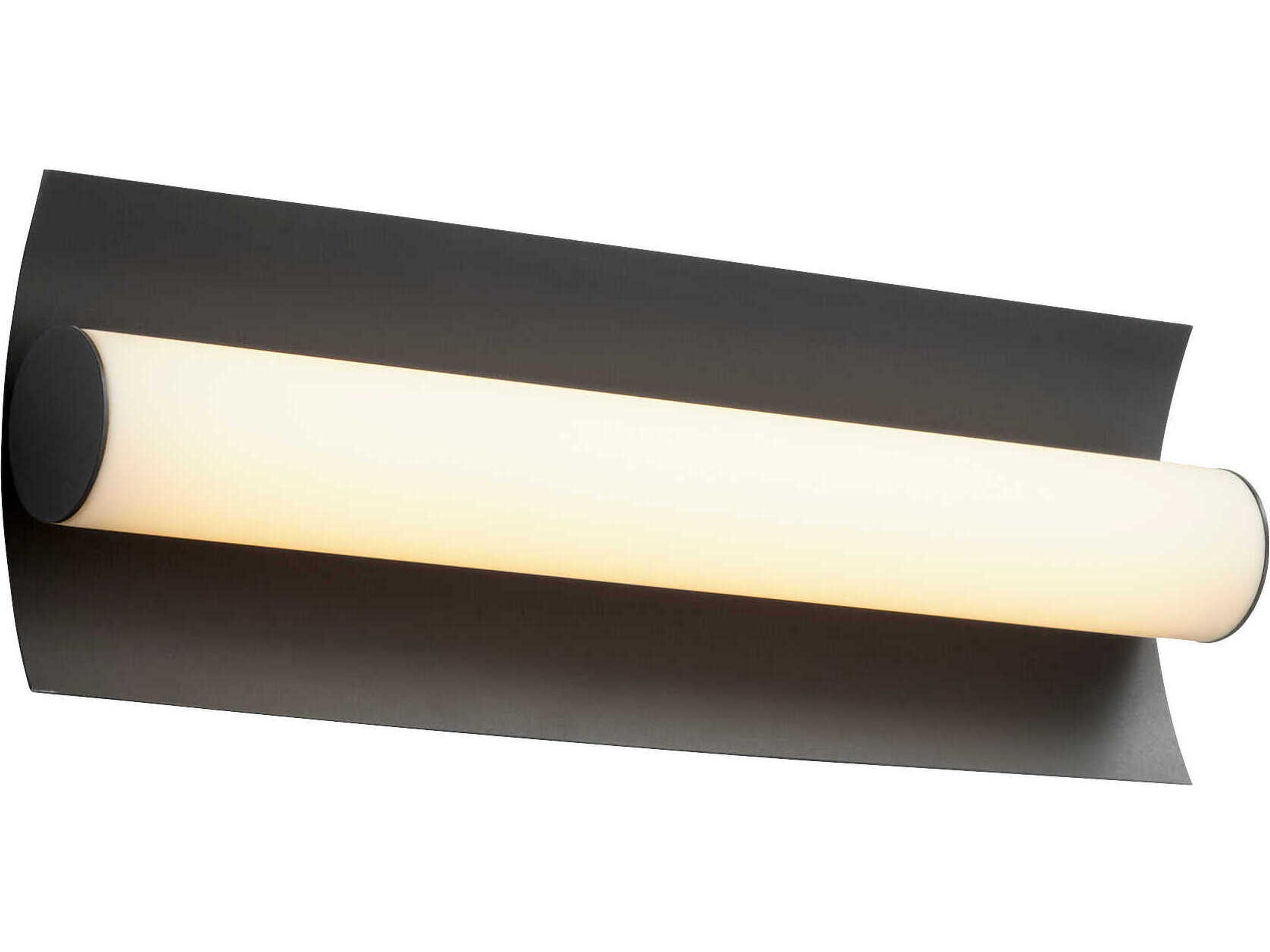 Oxygen by Quorum Wave 1-Light Black Vanity Light