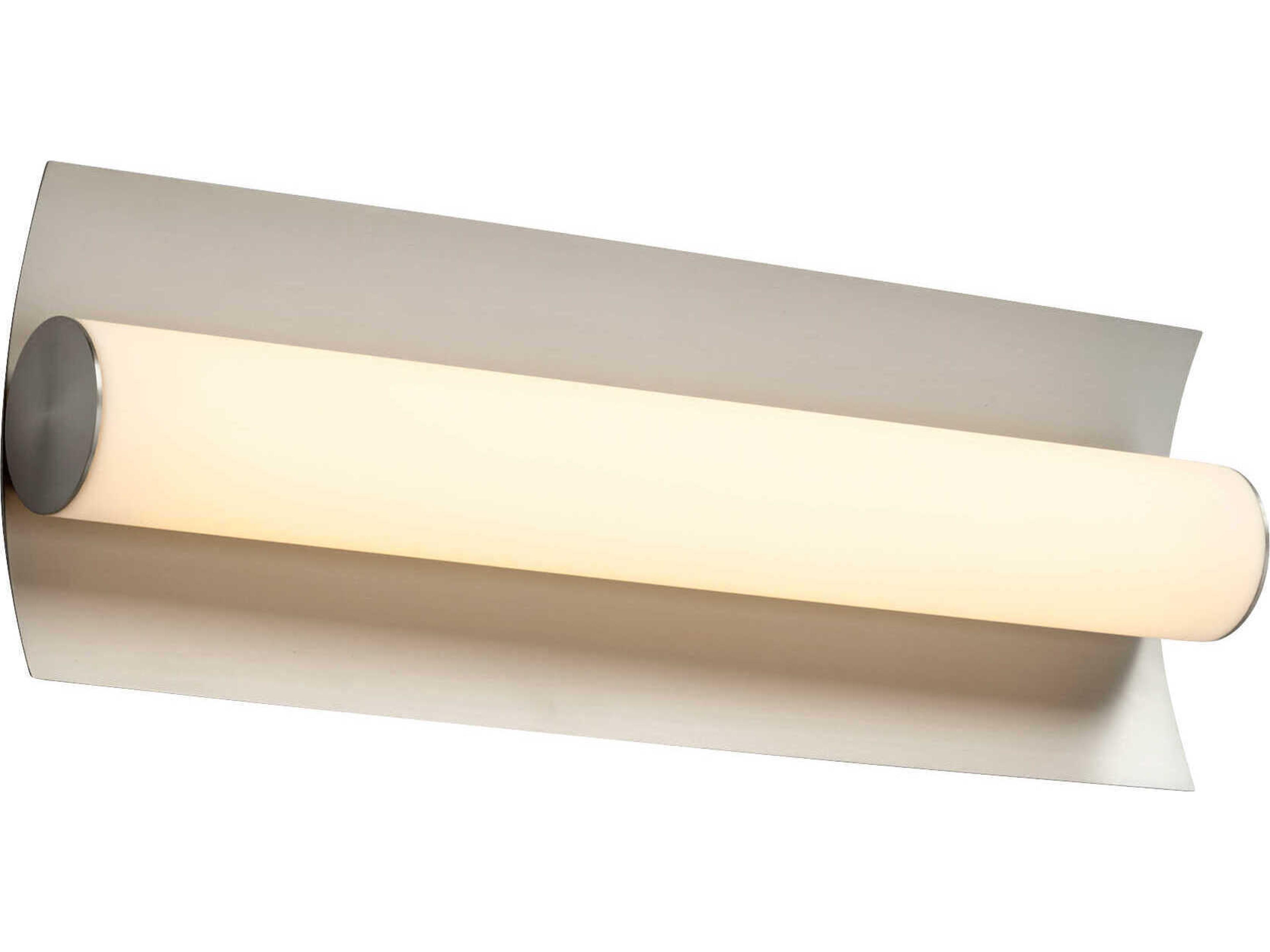 Oxygen by Quorum Wave 1-Light Satin Nickel Vanity Light