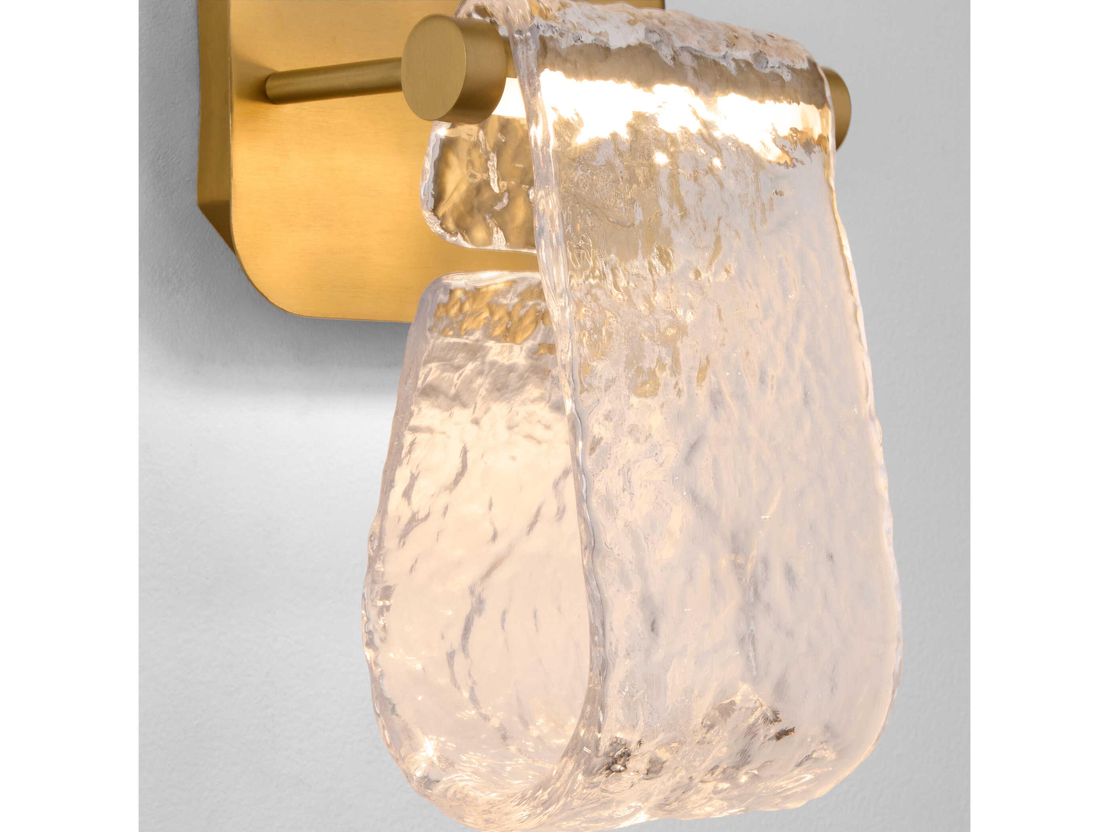 Oxygen by Quorum Veer 1-Light Aged Brass Wall Sconce