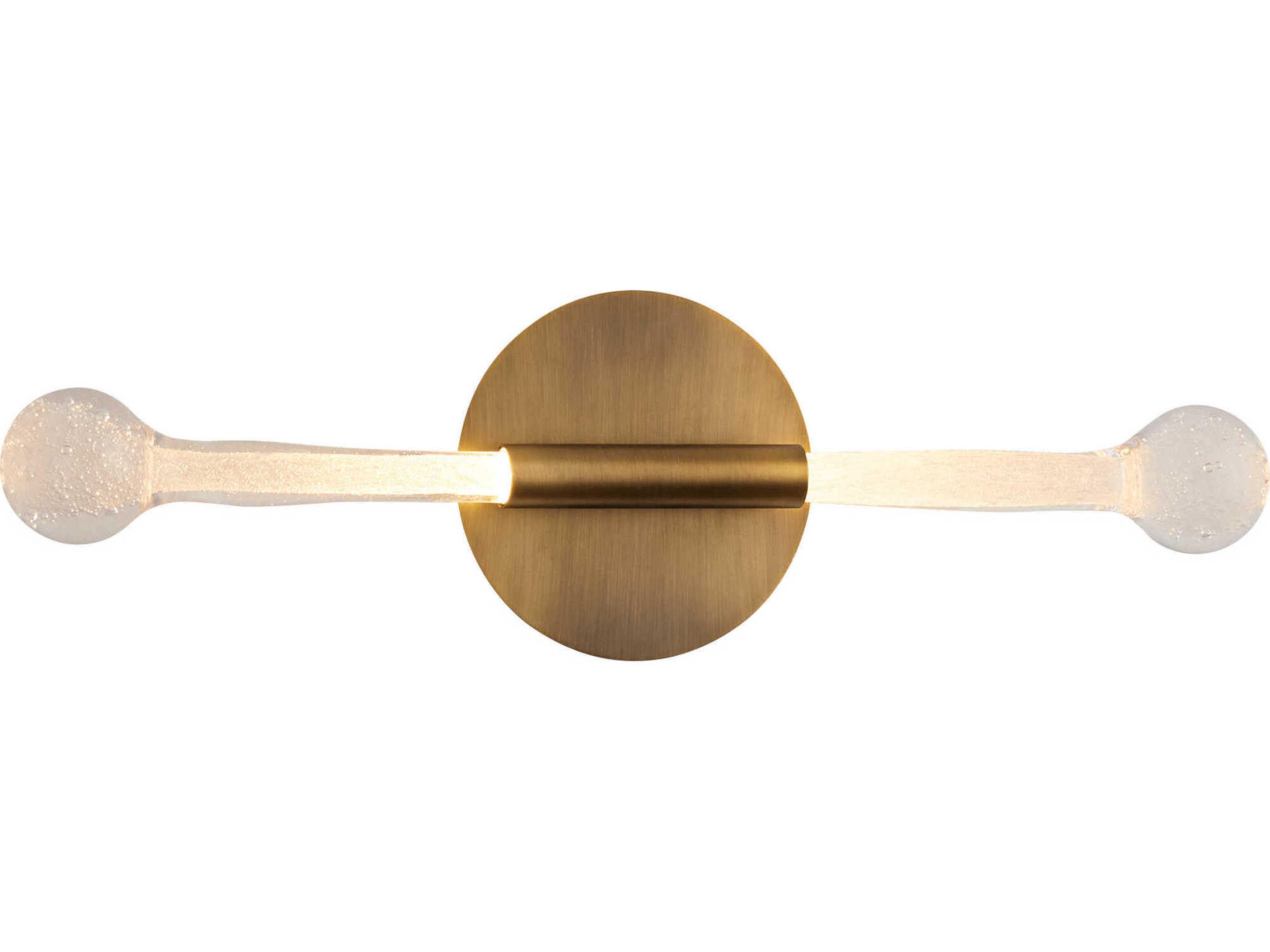 Oxygen by Quorum Manhattan 2-Light Brushed Brass Wall Sconce