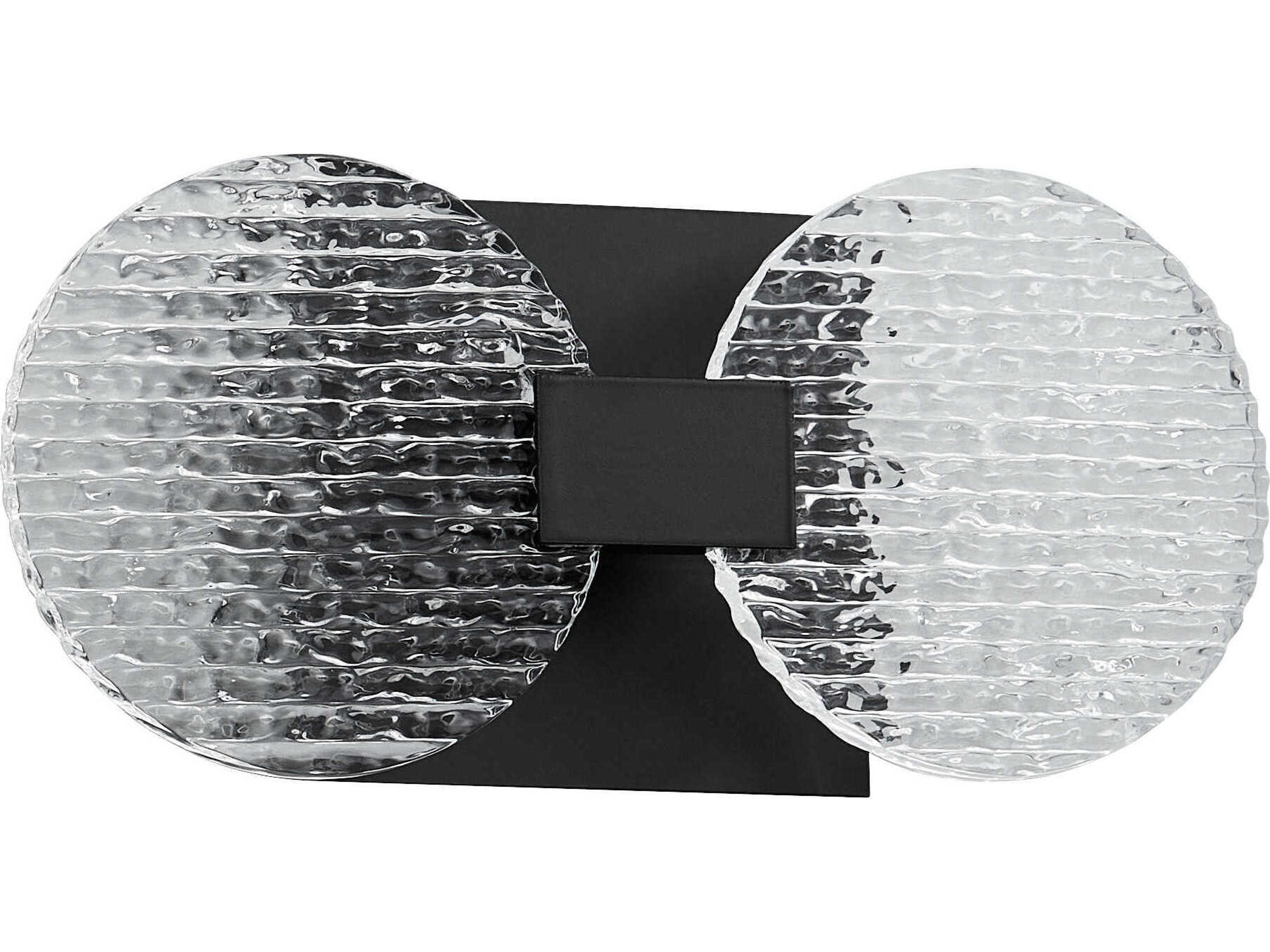 Axiom 2-Light Black Wall Sconce