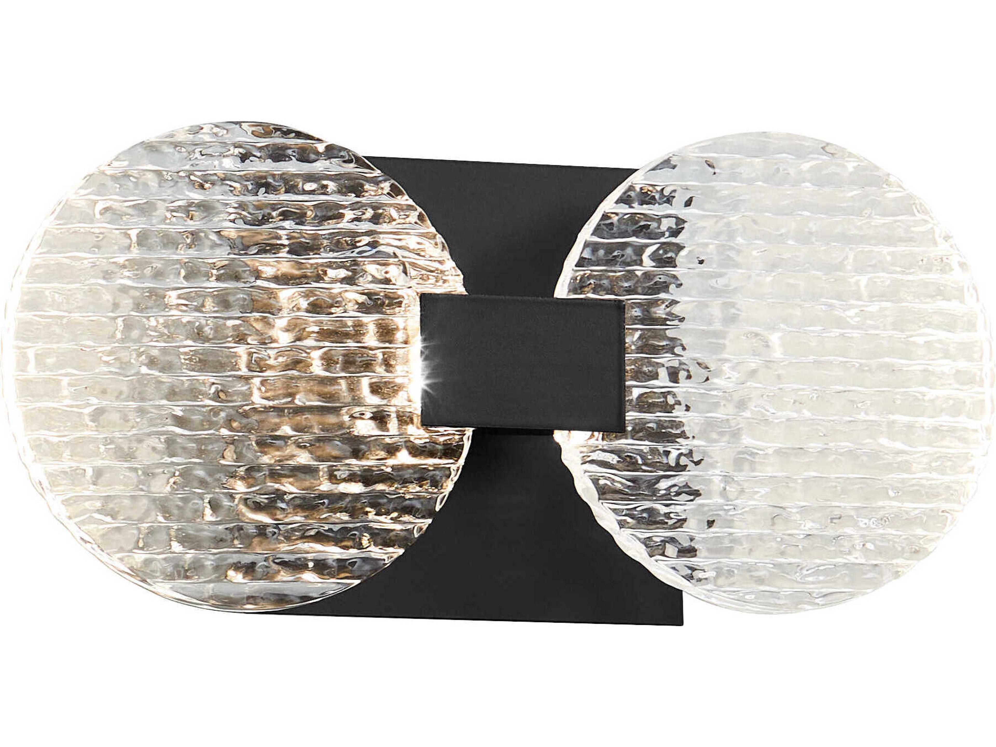 Oxygen by Quorum Axiom 2-Light Black Wall Sconce