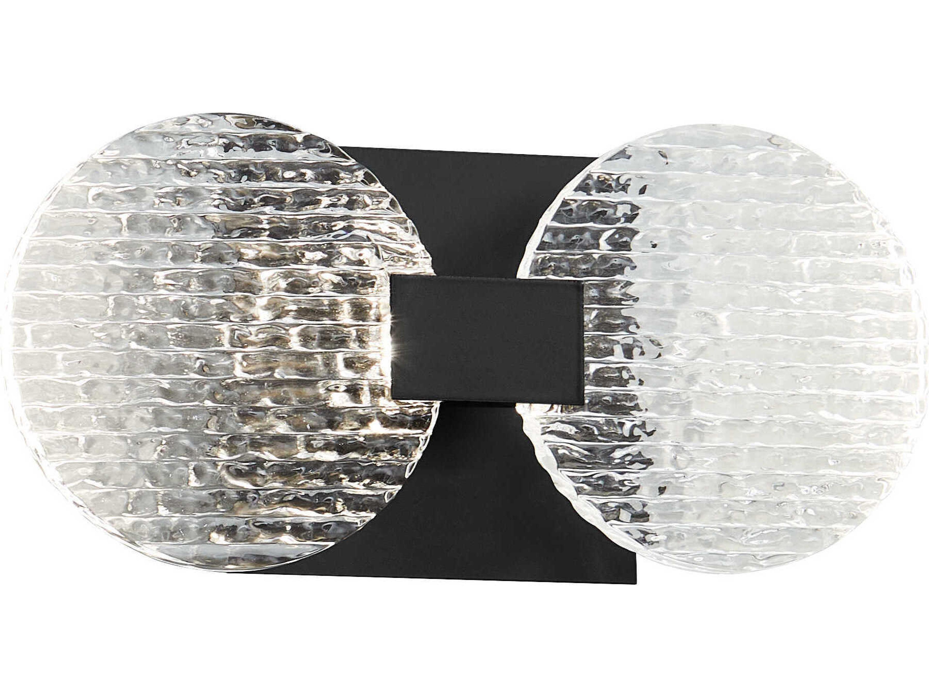 Oxygen by Quorum Axiom 2-Light Black Wall Sconce