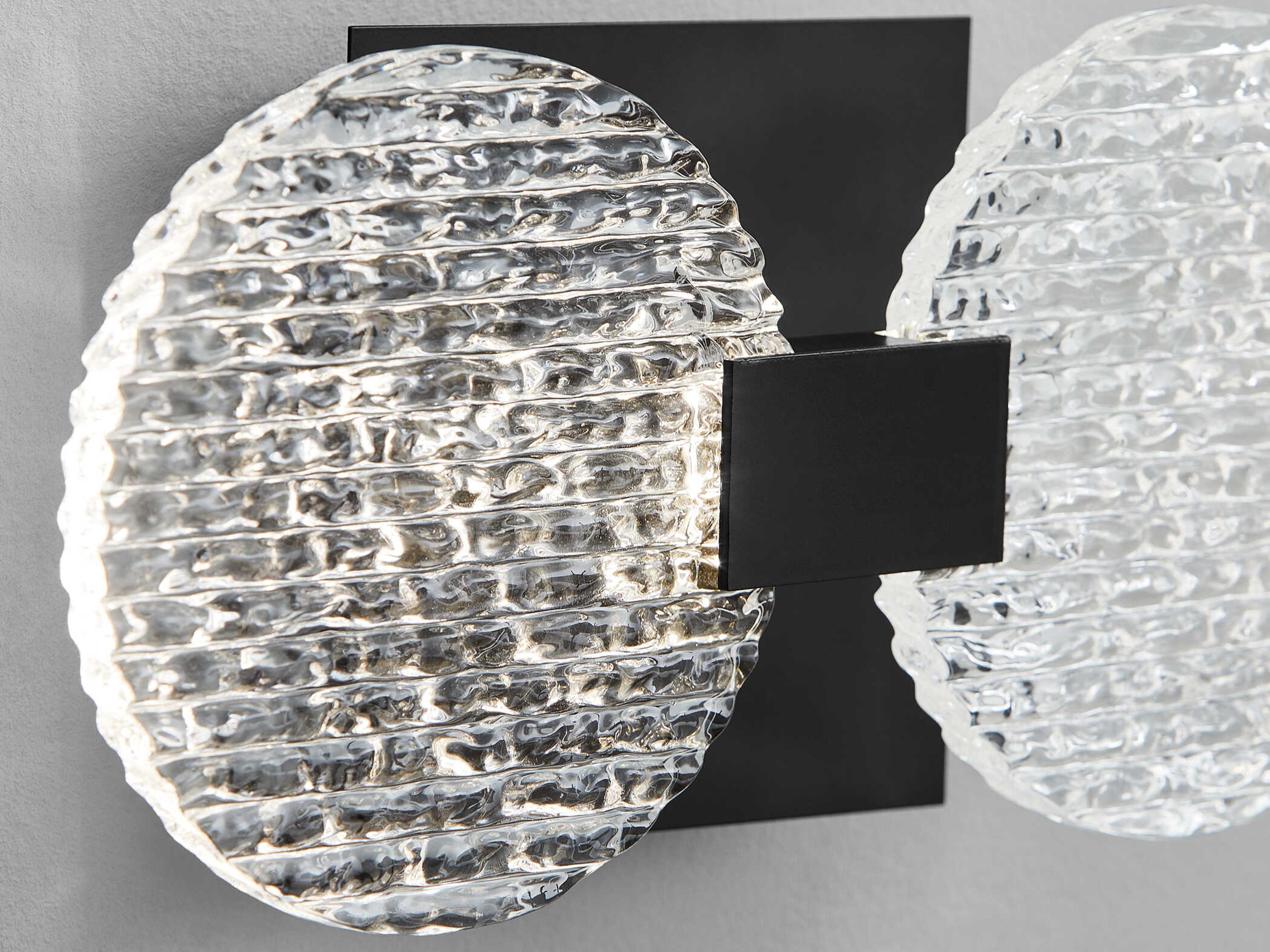 Oxygen by Quorum Axiom 2-Light Black Wall Sconce