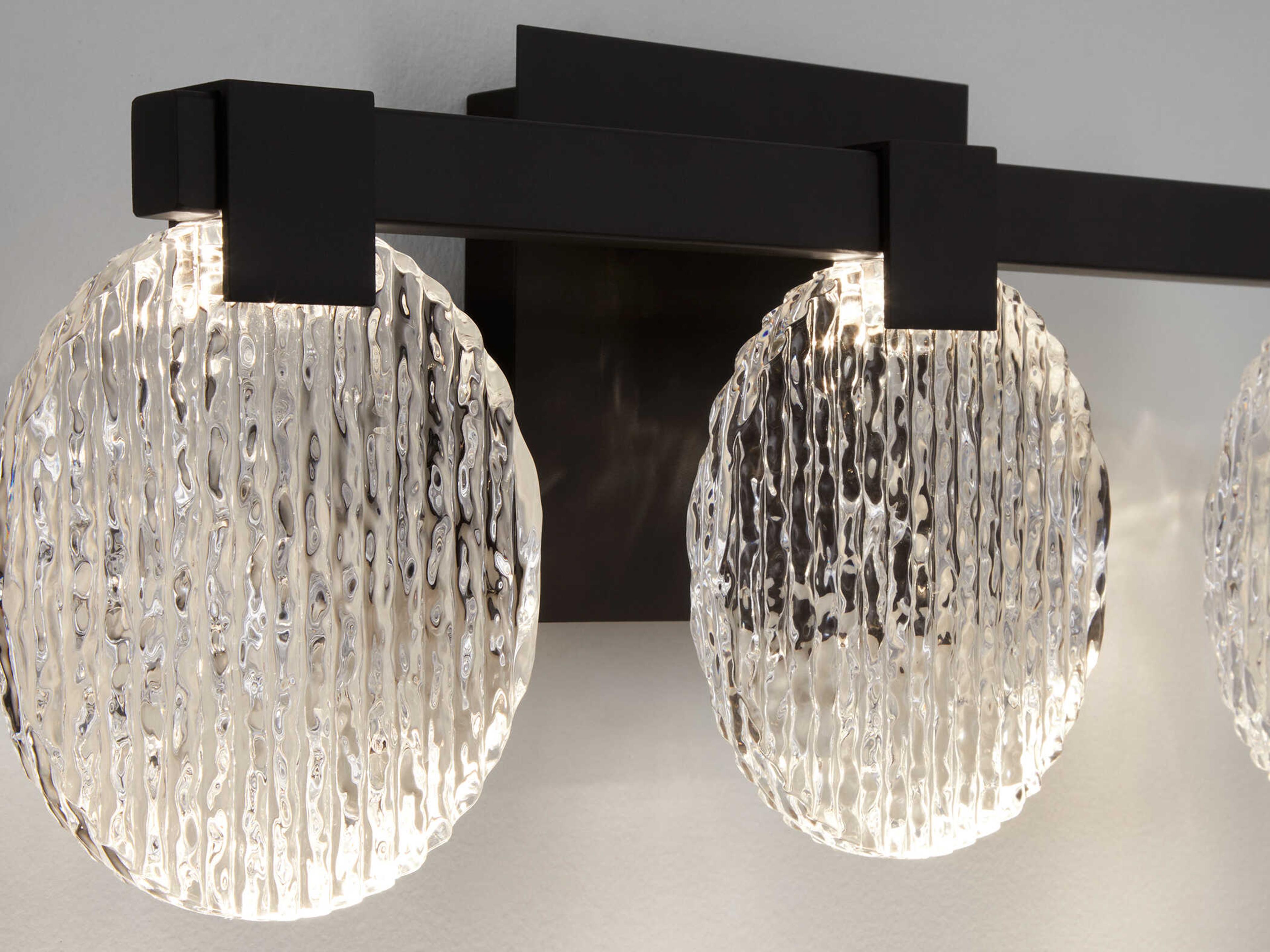 Oxygen by Quorum Axiom 3-Light Black Vanity Light