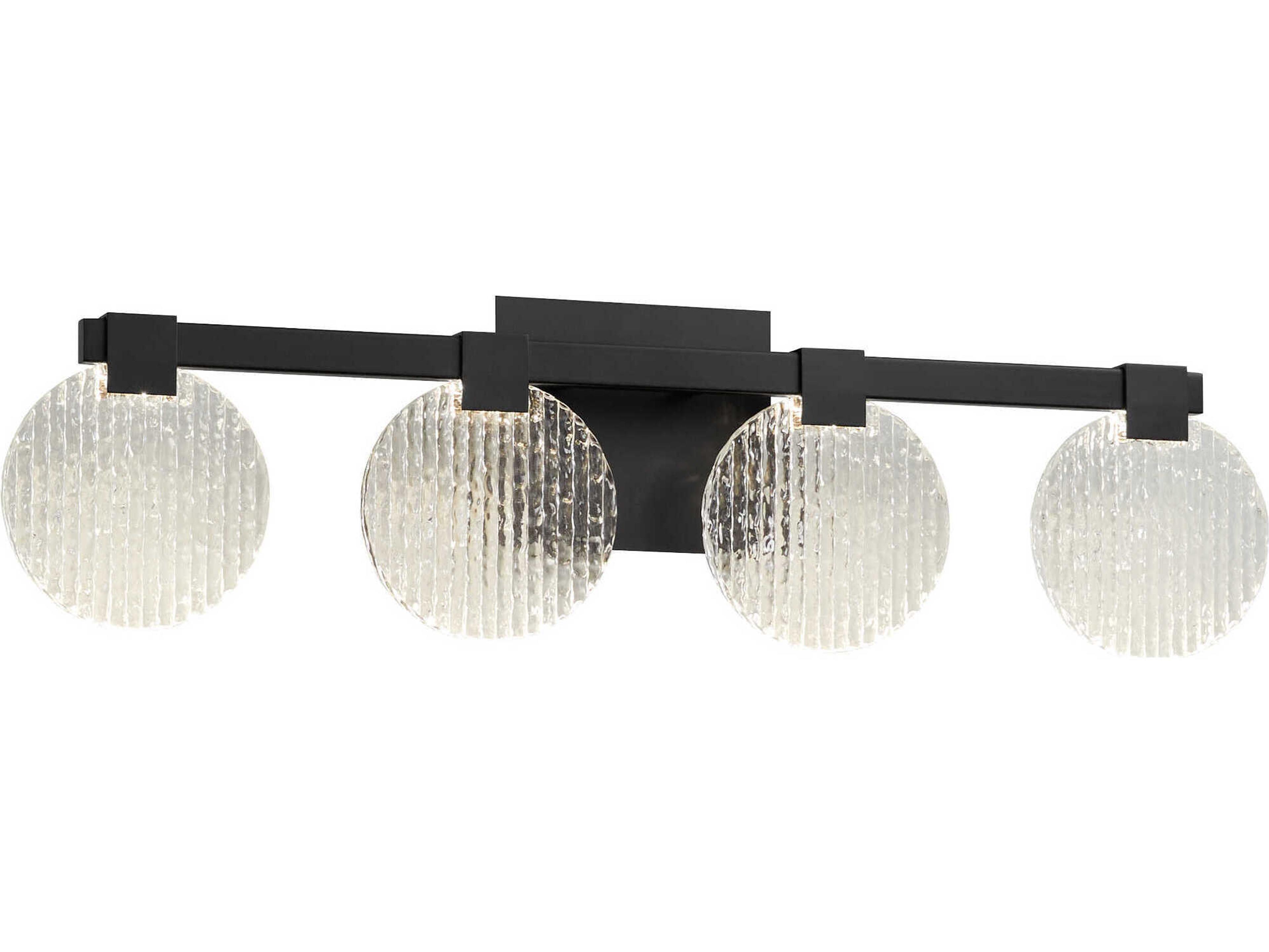 Oxygen by Quorum Axiom 4-Light Black Vanity Light