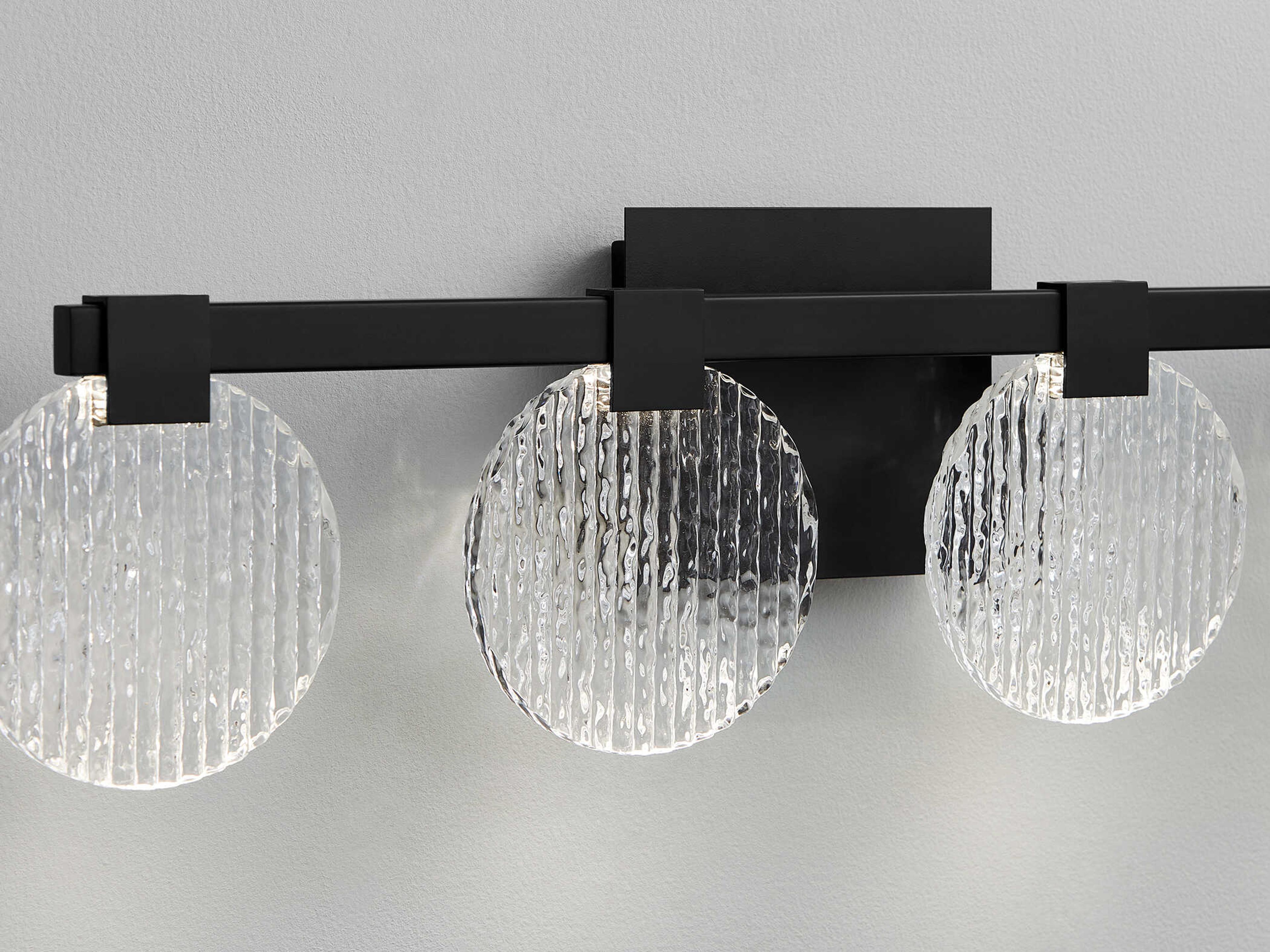 Oxygen by Quorum Axiom 4-Light Black Vanity Light