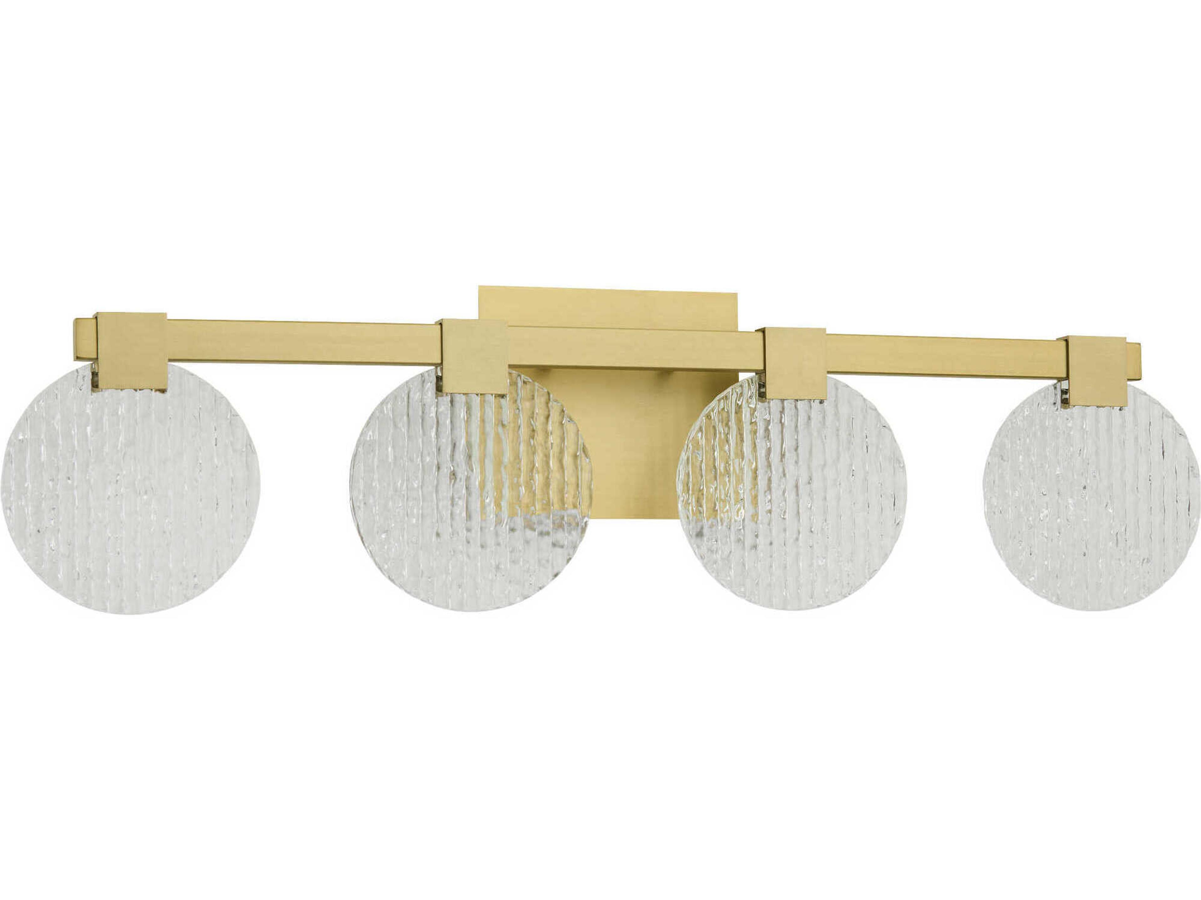 Axiom 4-Light Aged Brass Vanity Light