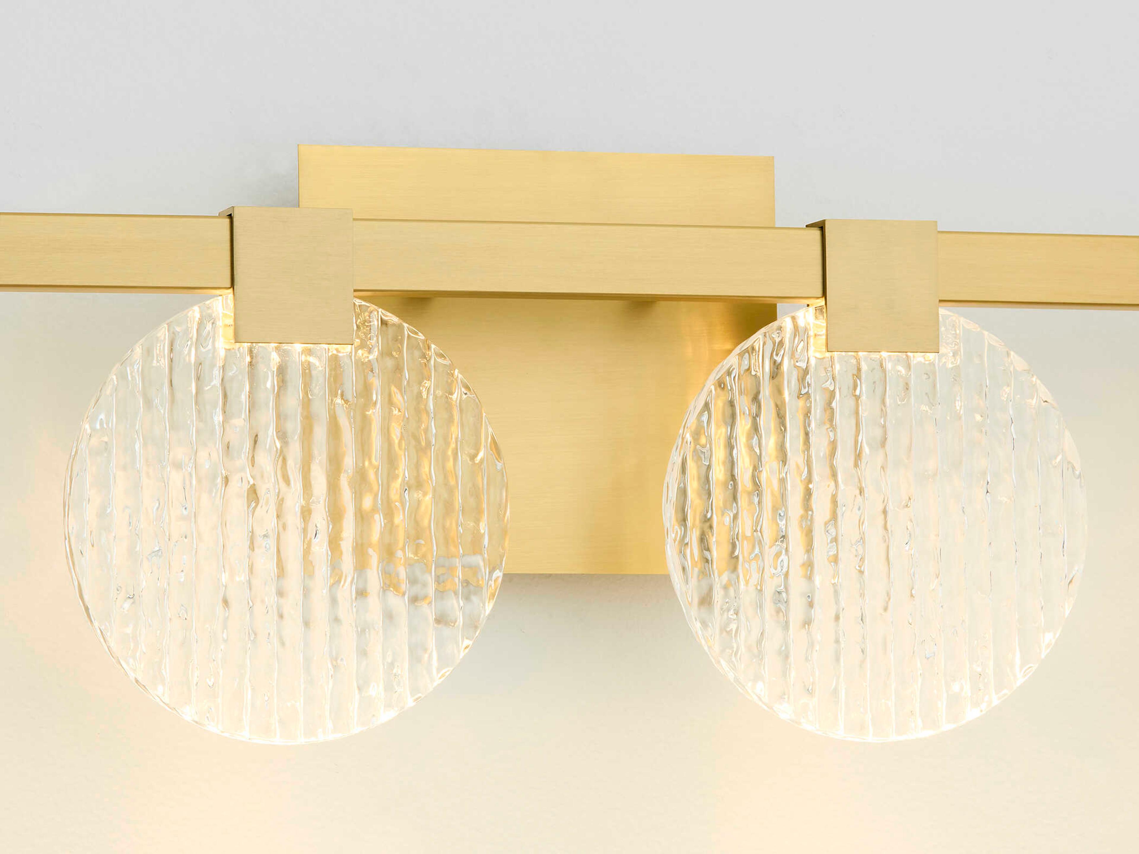 Oxygen by Quorum Axiom 4-Light Aged Brass Vanity Light