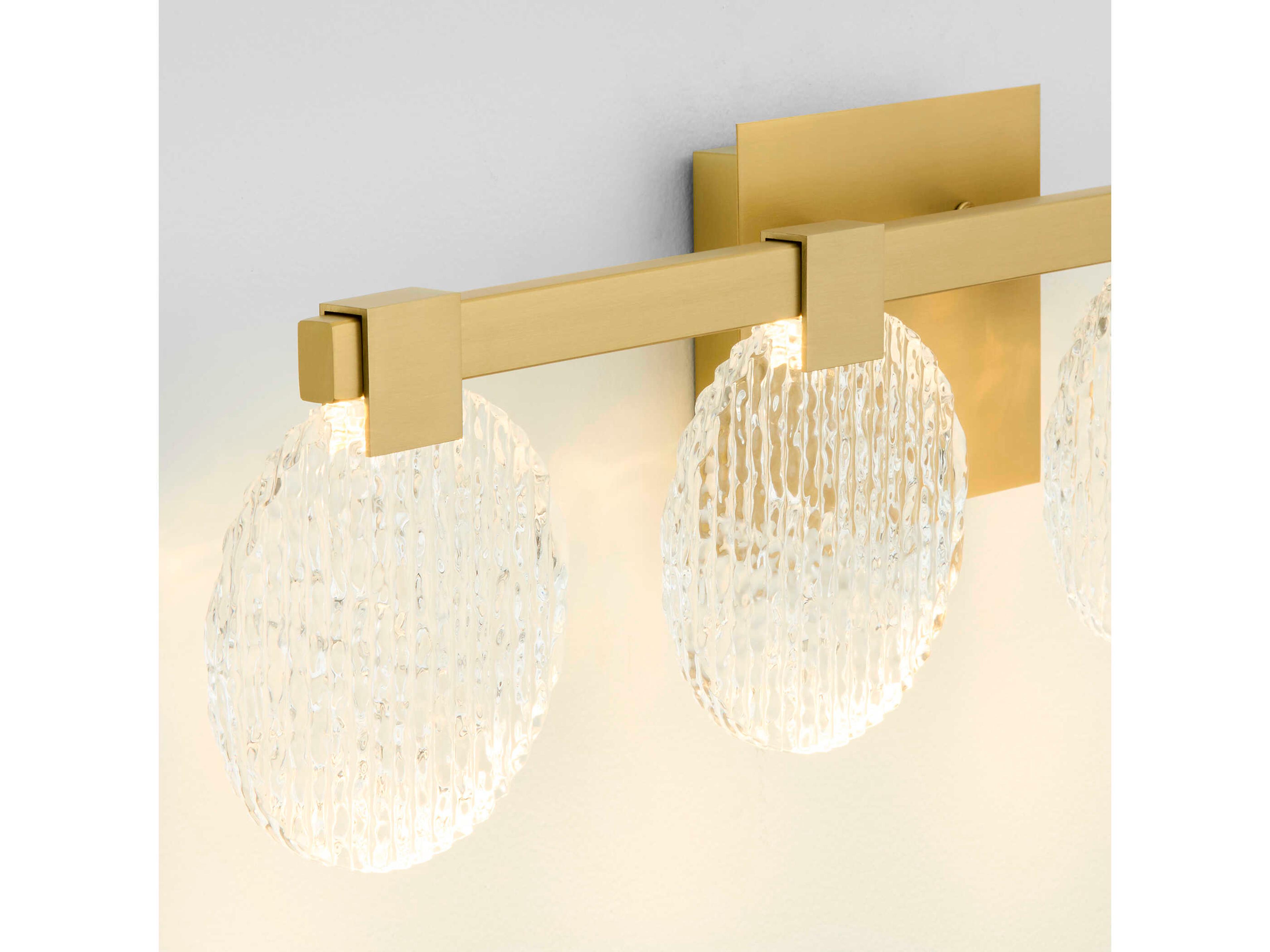 Oxygen by Quorum Axiom 4-Light Aged Brass Vanity Light