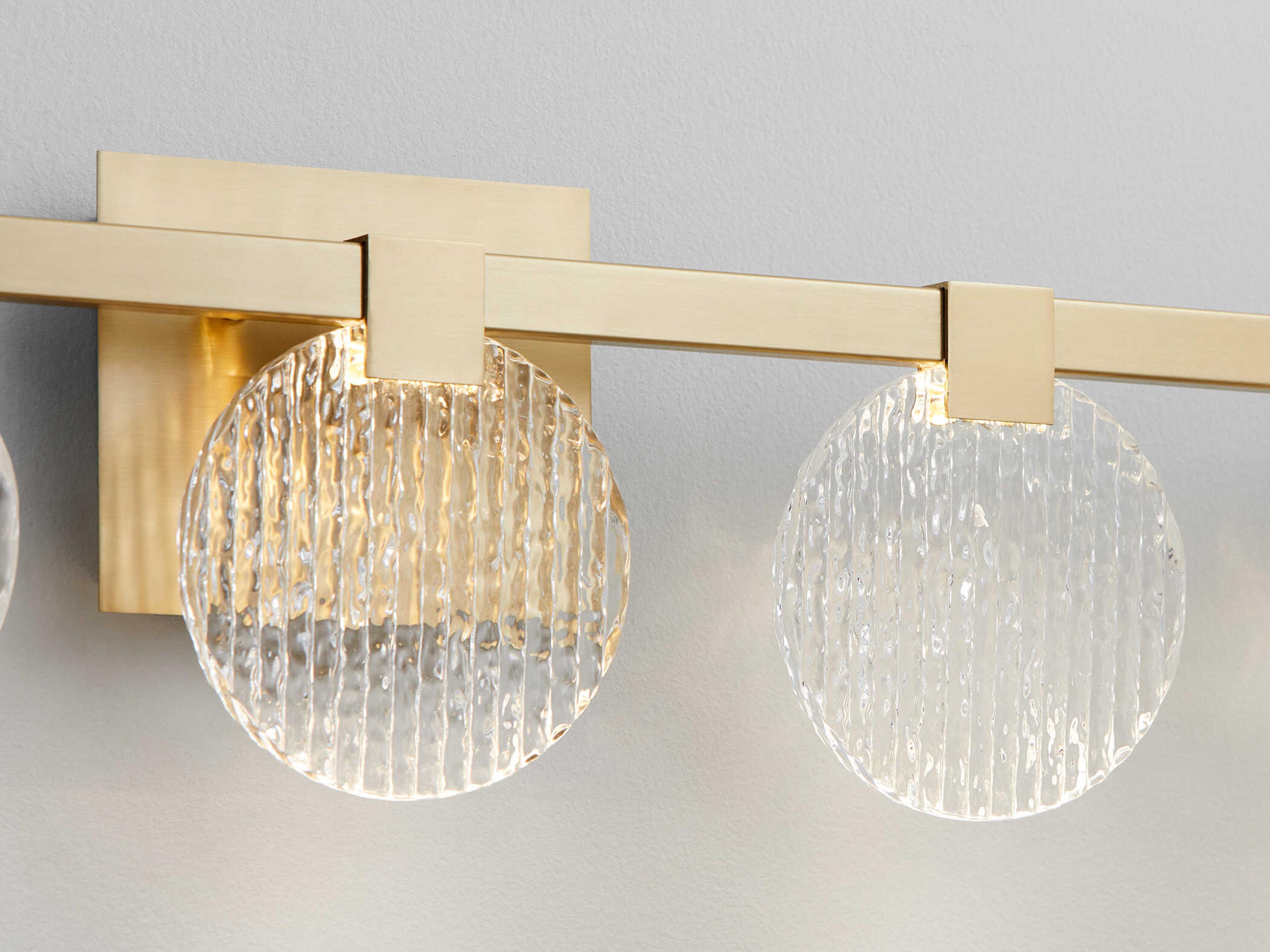 Oxygen by Quorum Axiom 5-Light Aged Brass Vanity Light