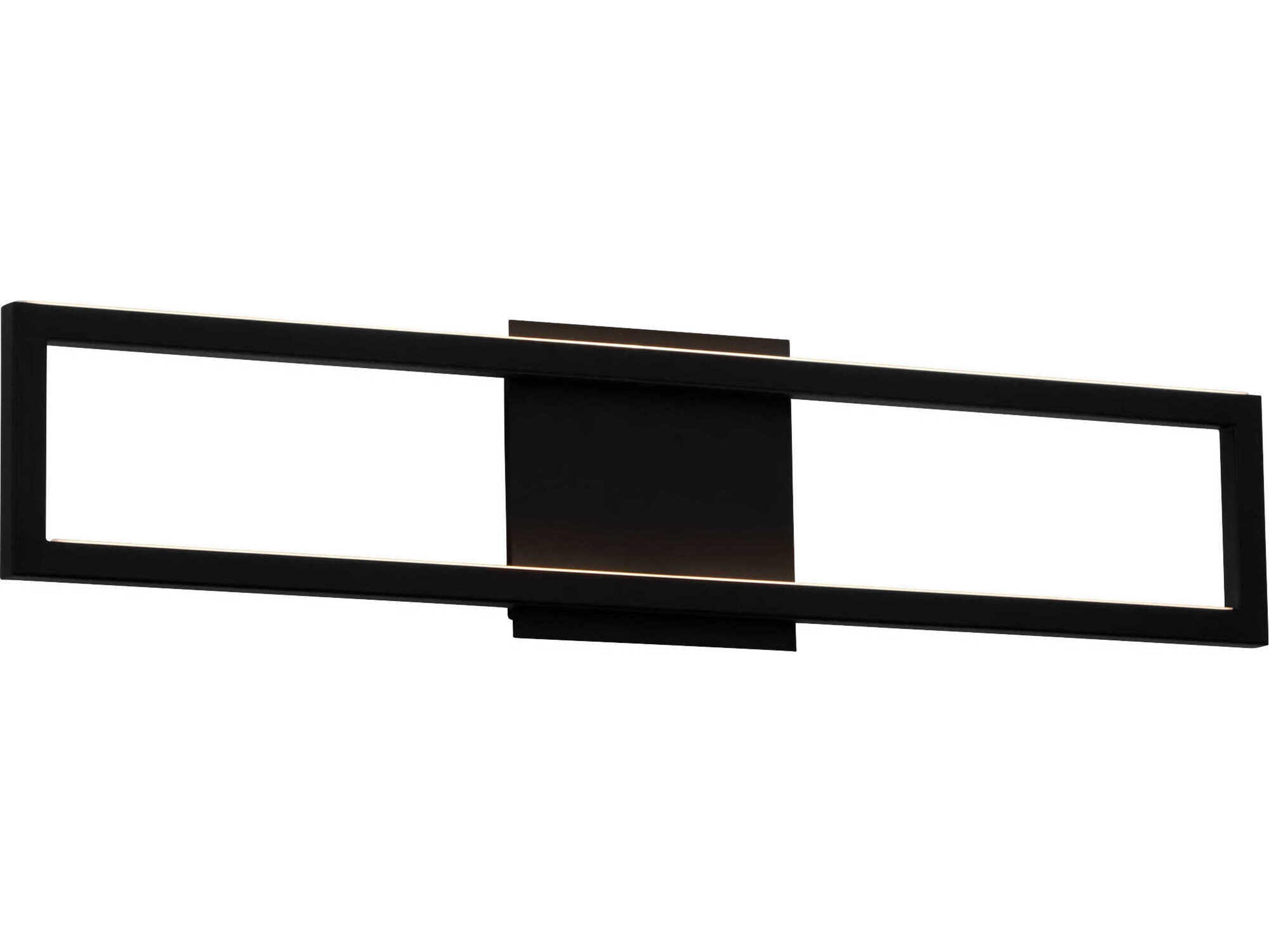 Oxygen by Quorum Xanni 1-Light Black Vanity Light