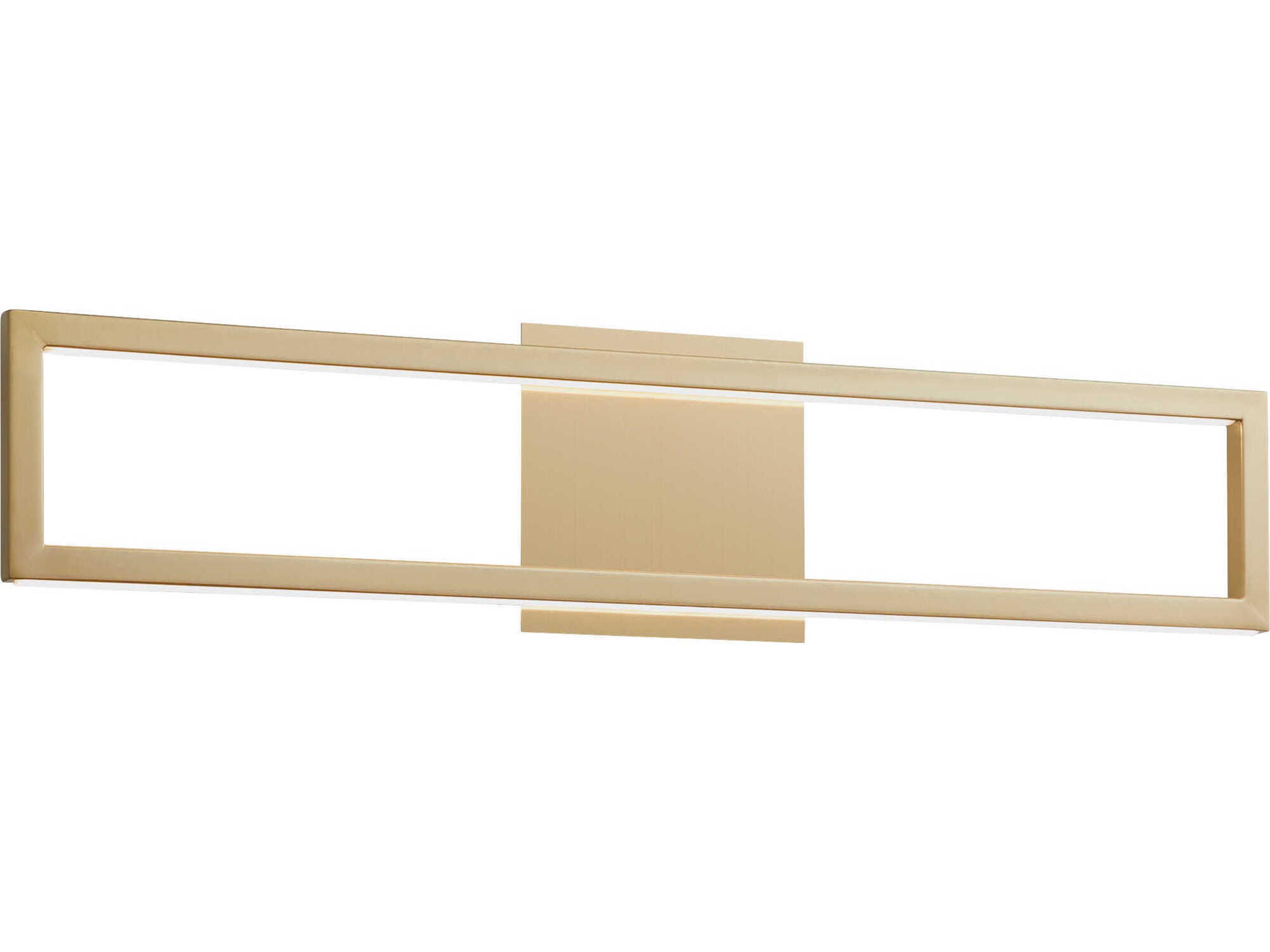 Oxygen by Quorum Xanni 1-Light Aged Brass Vanity Light