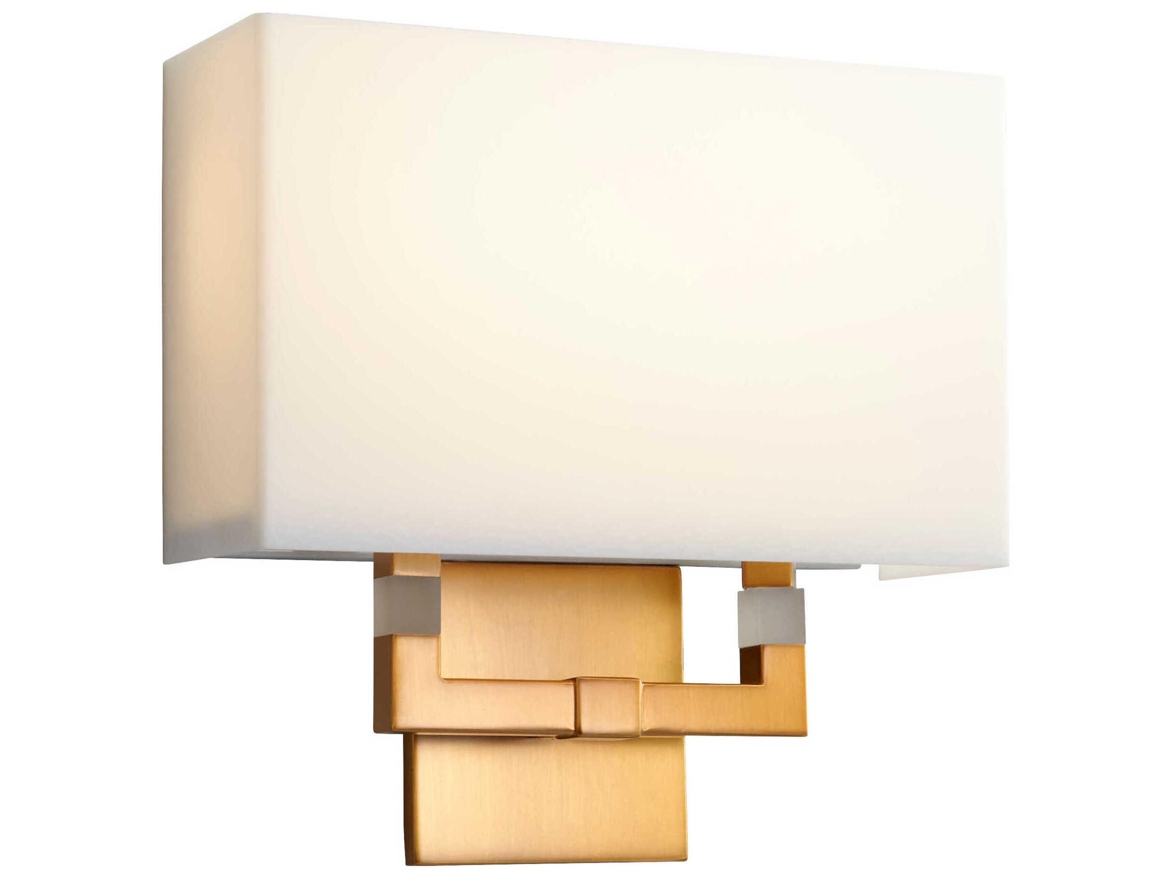 Oxygen by Quorum Chameleon 1-Light Aged Brass Wall Sconce