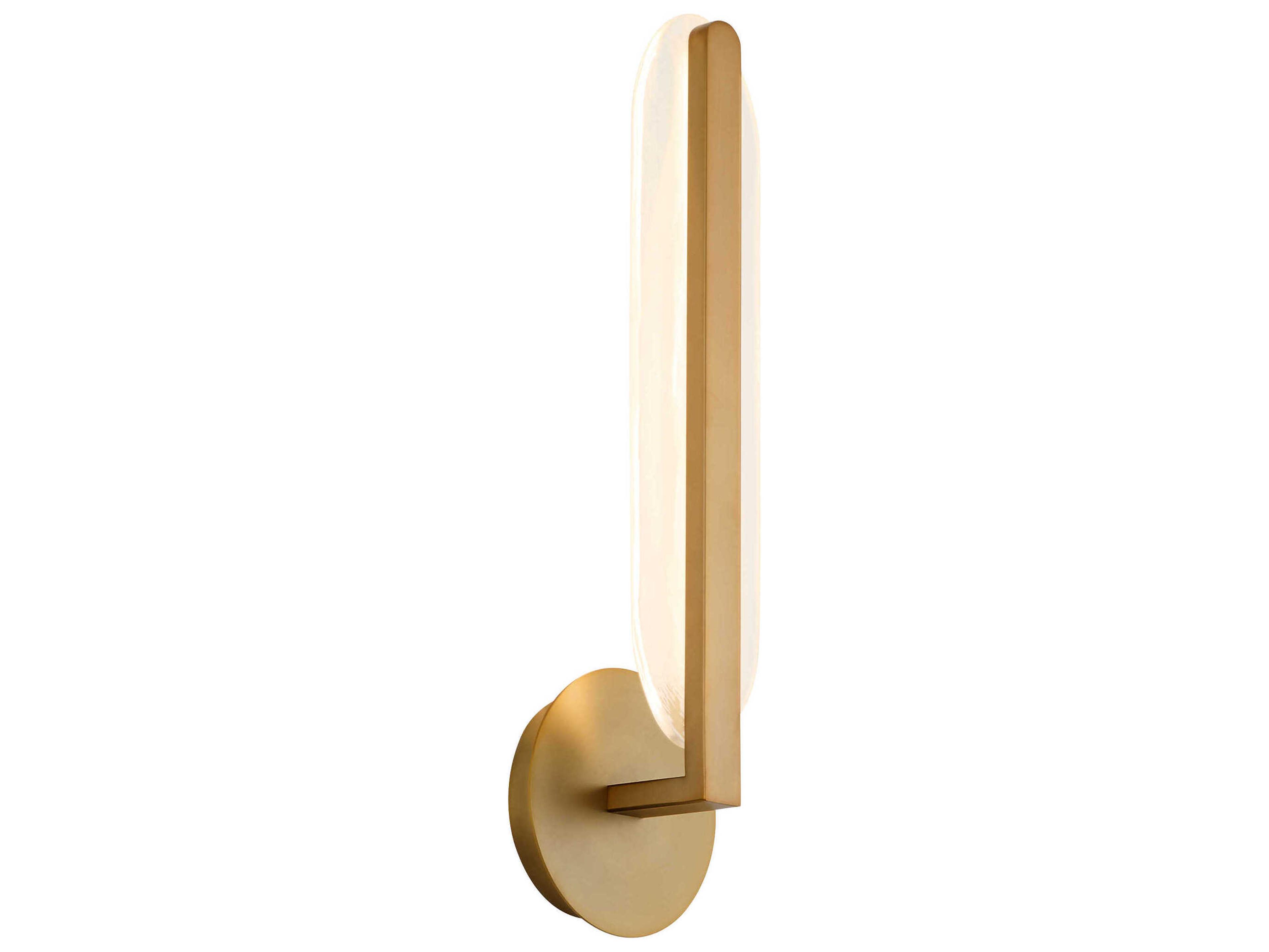 Oxygen by Quorum Avian 1-Light Brushed Brass Wall Sconce