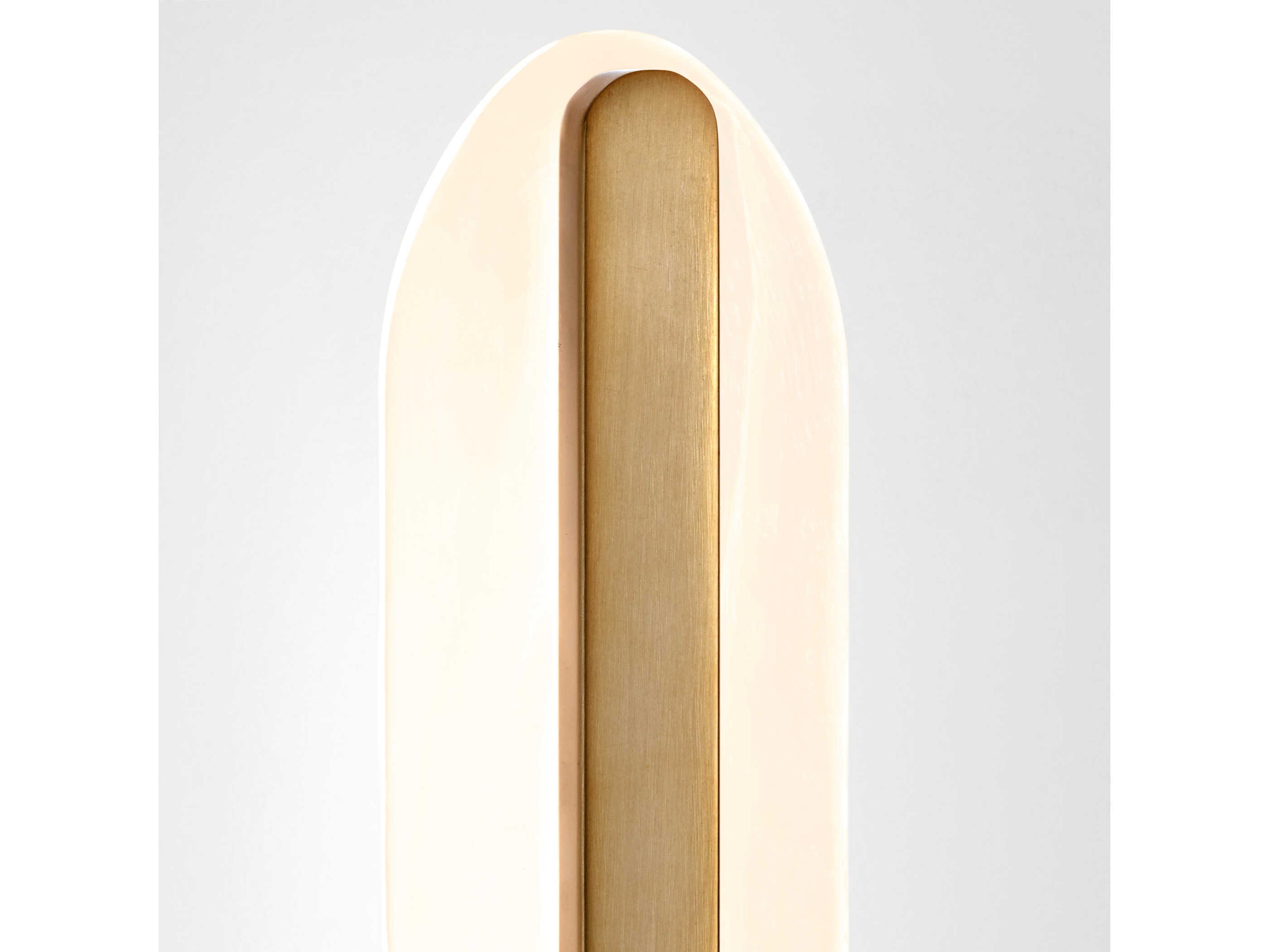 Oxygen by Quorum Avian 1-Light Brushed Brass Wall Sconce