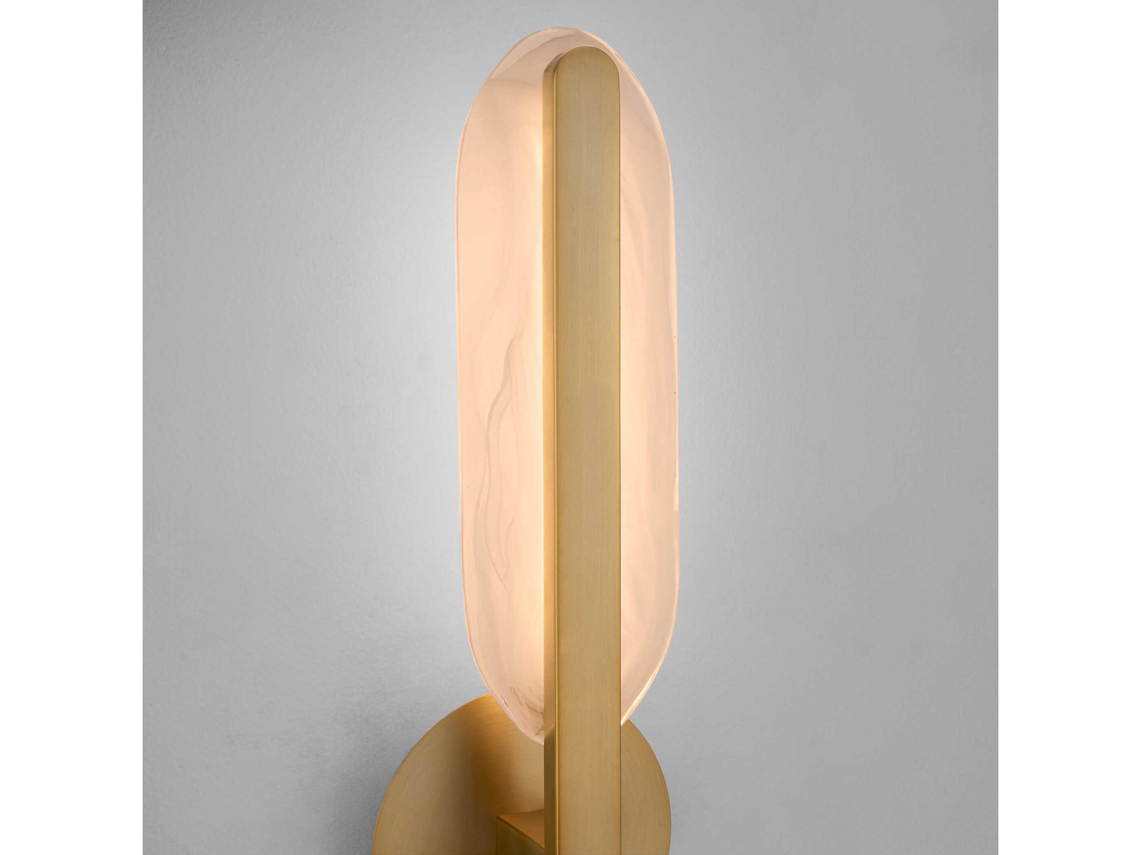 Oxygen by Quorum Avian 2-Light Brushed Brass Vanity Light