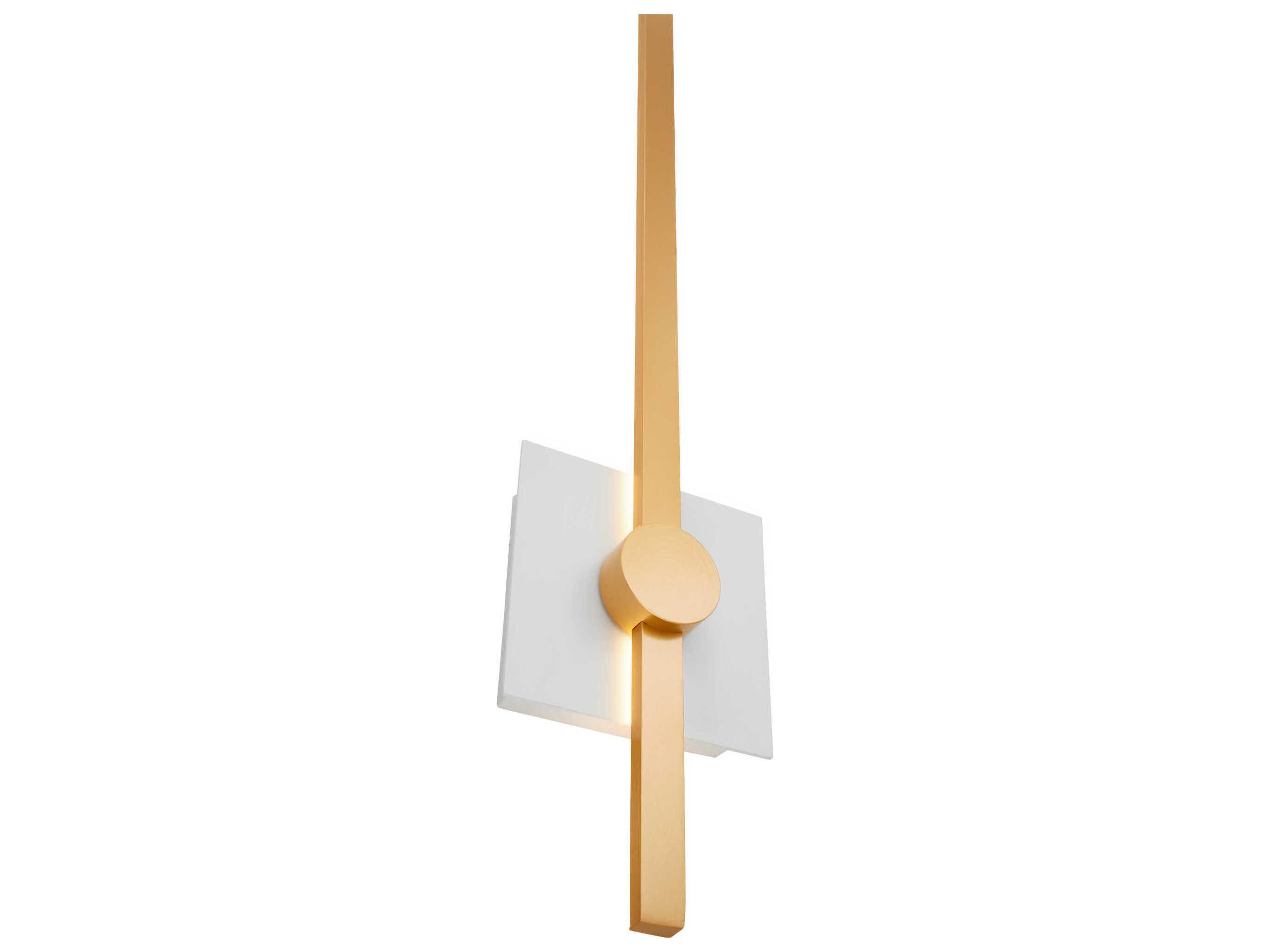 Oxygen by Quorum Zora 1-Light White Industrial Brass Wall Sconce